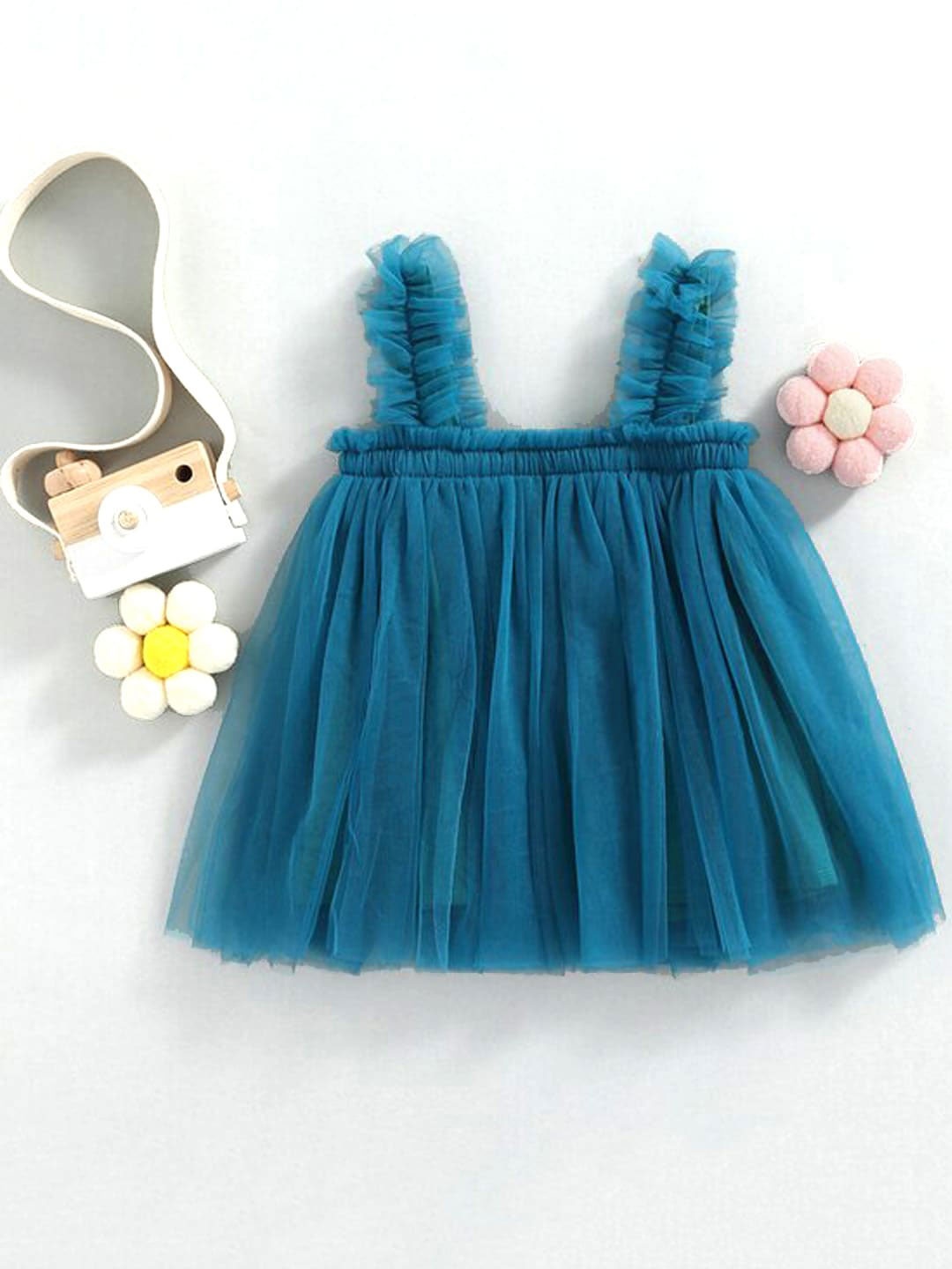 

BAESD Girls Sleeveless Fit & Flare Opaque Party Dress, Teal