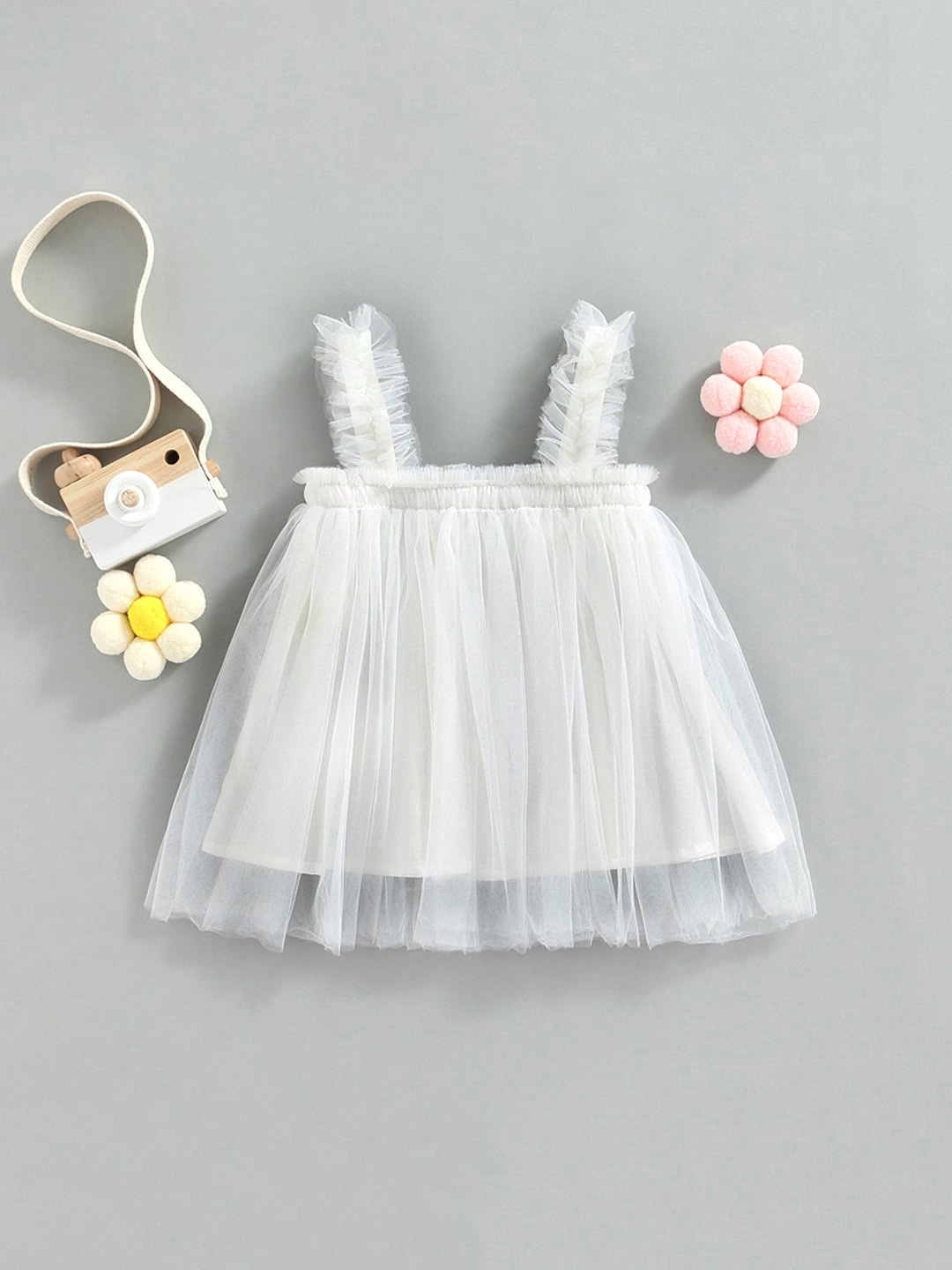 

BAESD Girls Fit and Flare Opaque Party Dress, White