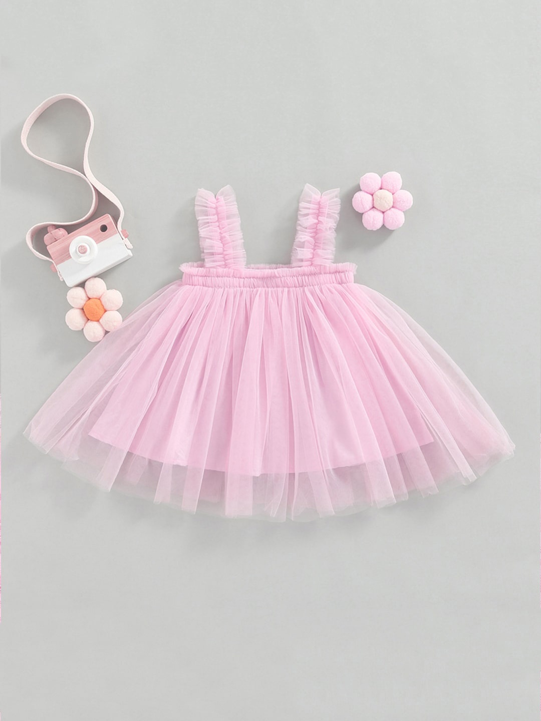 

BAESD Girls Sleeveless Fit and Flare Opaque Party Dress, Pink