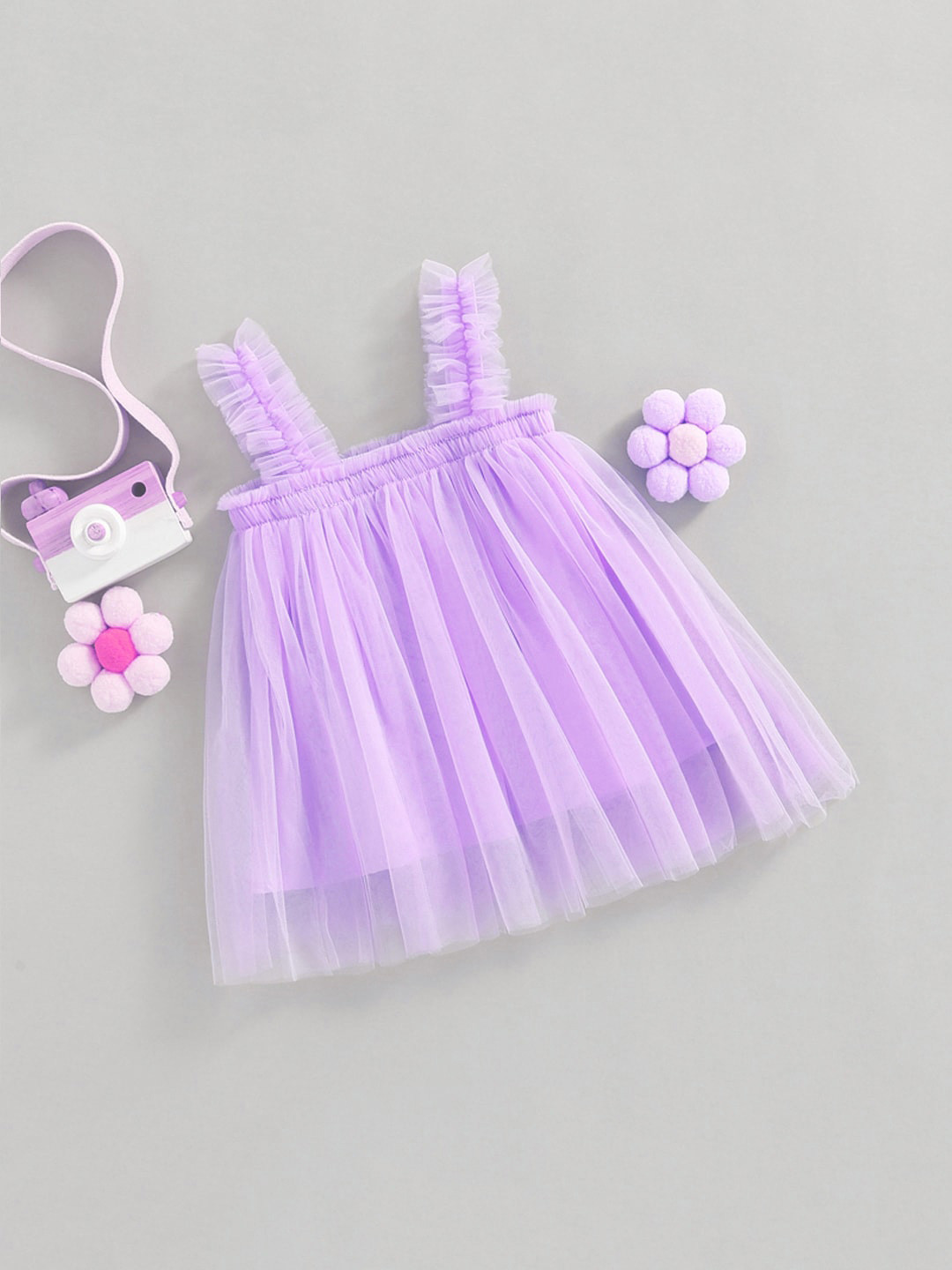 

BAESD Girls Tulle Net Fit & Flare Dress, Purple