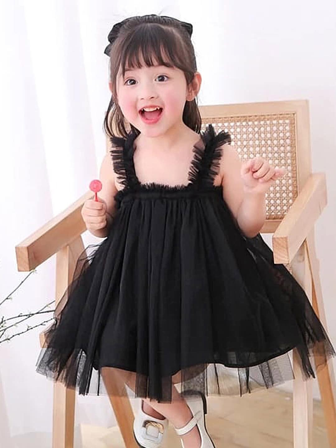

BAESD Girls Sleeveless Fit and Flare Opaque Party Dress, Black