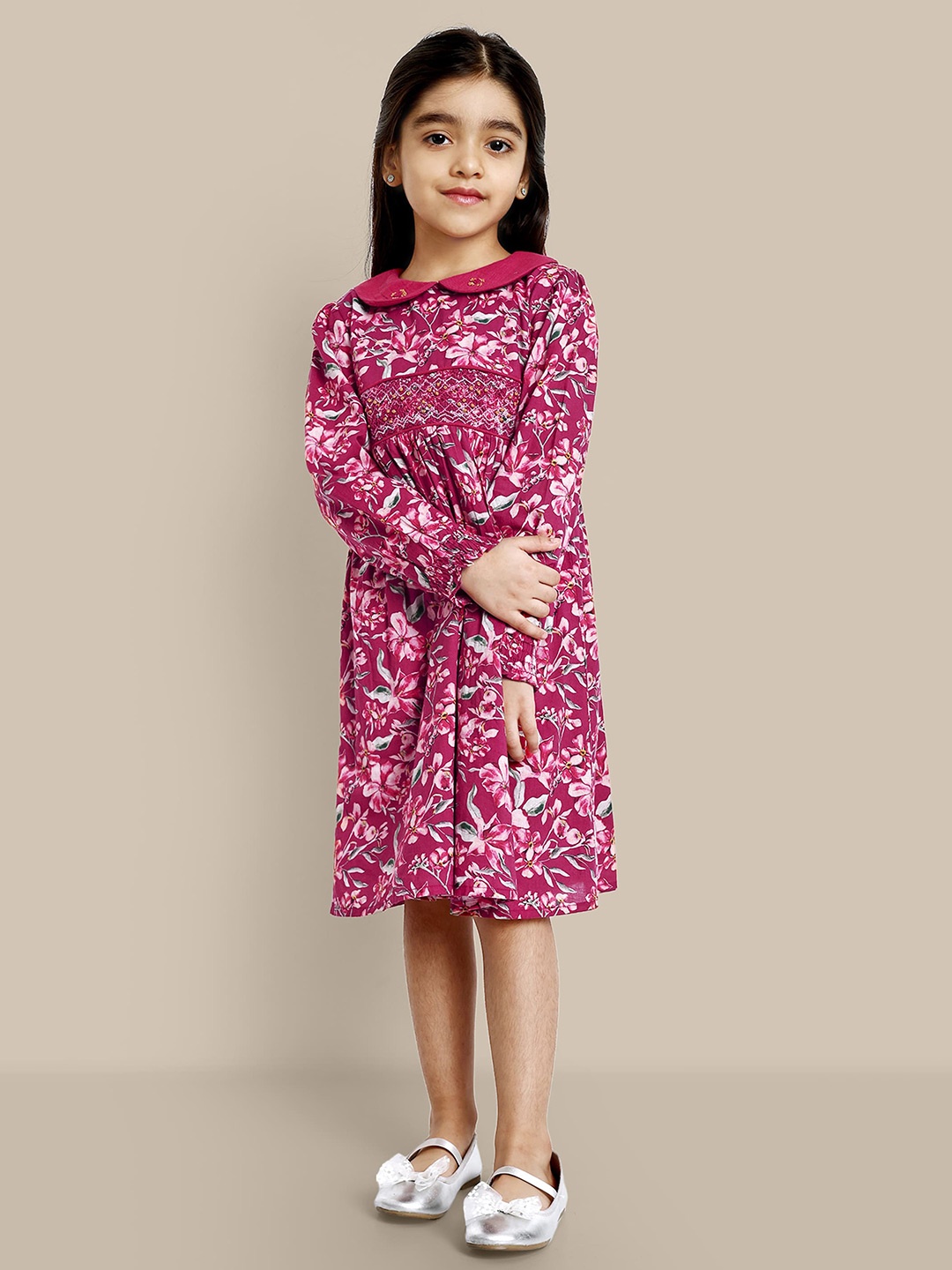 

The Tribe Kids Floral Print A-Line Dress, Red