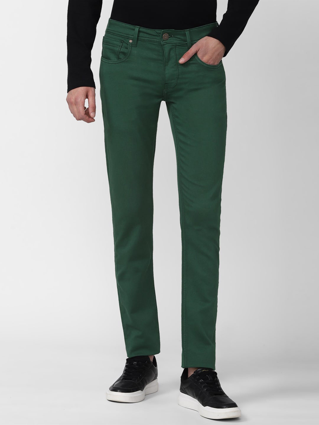 

Peter England Casuals Men Slim Fit Jeans, Green