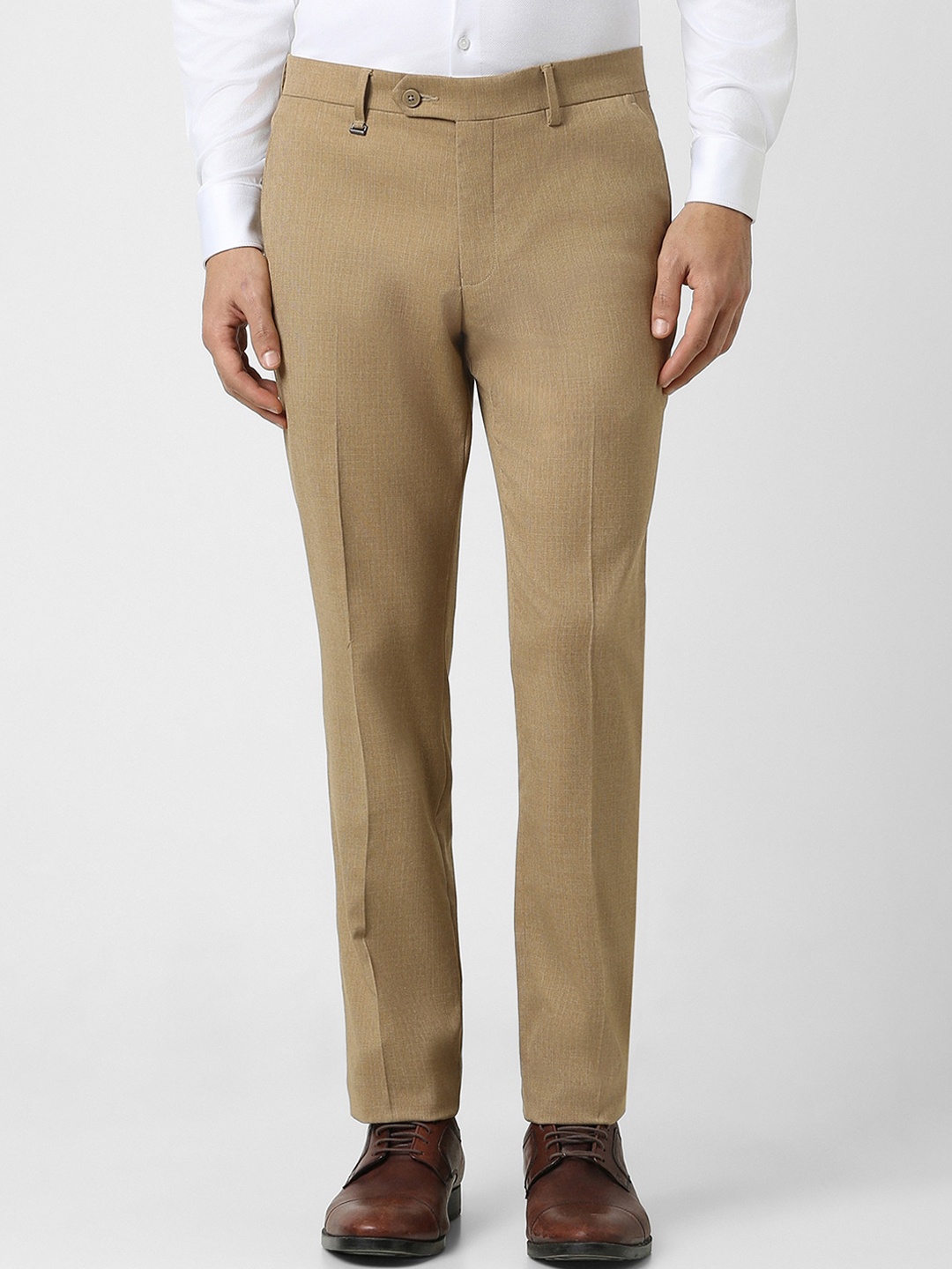 

Van Heusen Slim Fit Mid-Rise Formal Trousers, Brown