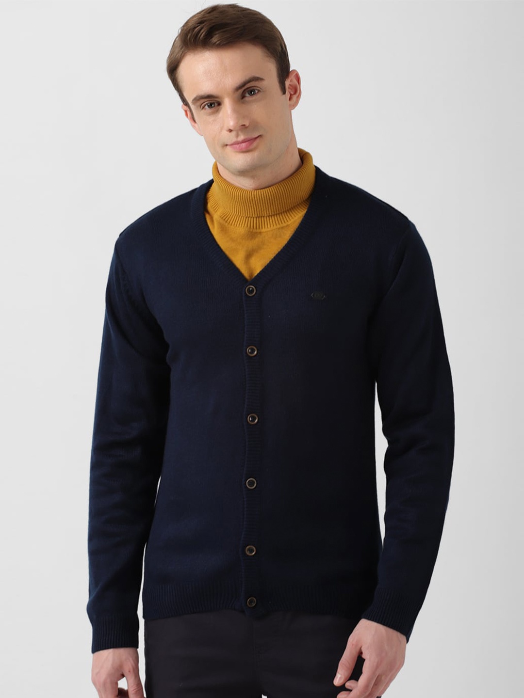 

Peter England Casuals V-Neck Cardigan, Navy blue