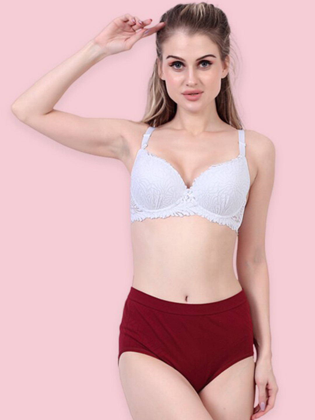 

BOLD & BAE Cotton High-Rise Hipster Briefs, Magenta