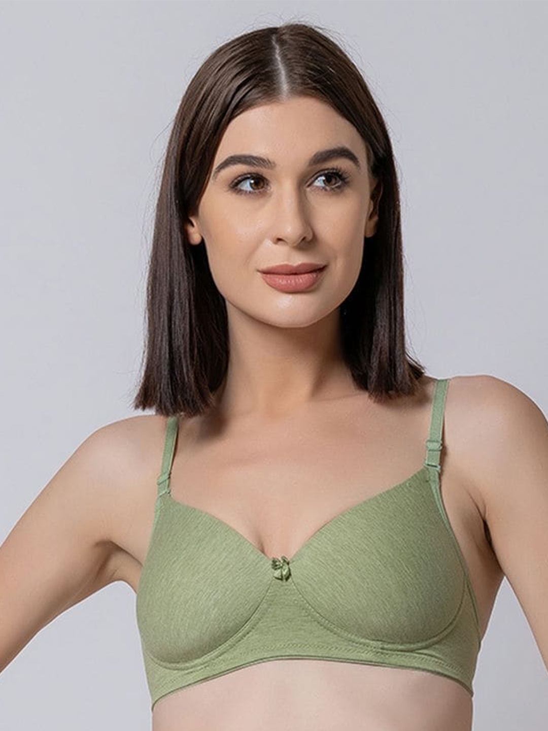 

BOLD & BAE Full Coverage Lightly Padded Bra With All Day Comfort, Green