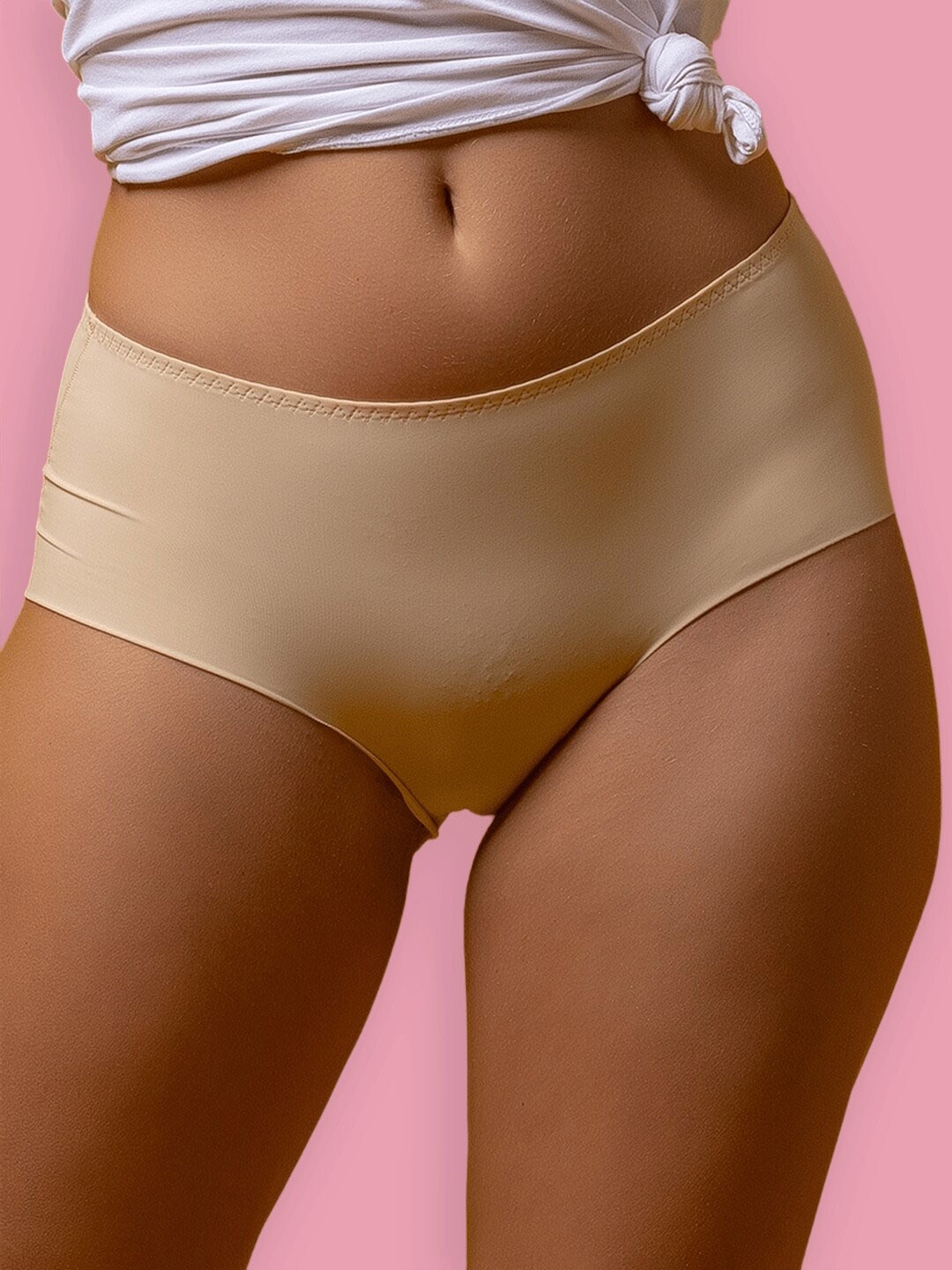 

BOLD & BAE Seamless Hipster Briefs, Beige