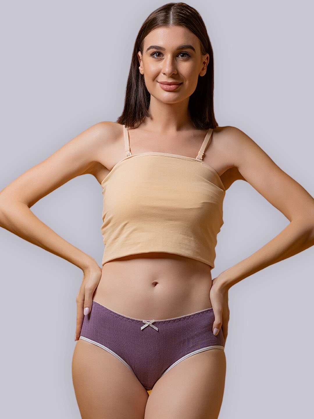 

BOLD & BAE Mid Rise Soft Basic Briefs, Purple