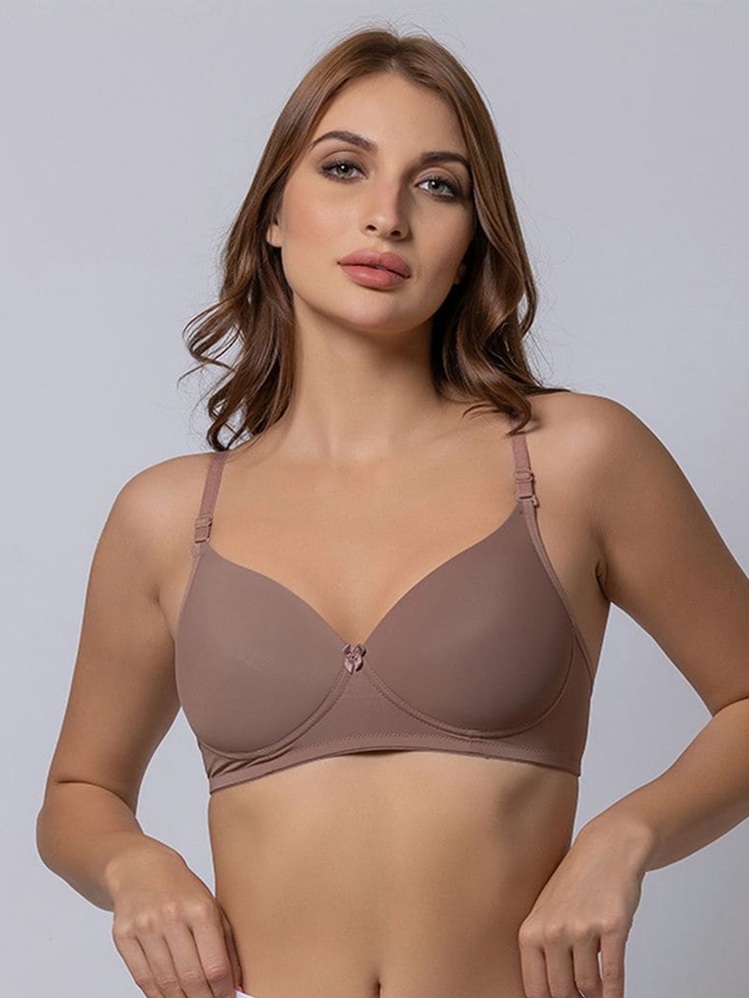 

BOLD & BAE Medium Coverage Lightly Padded Everyday Bra With All Day Comfort, Brown