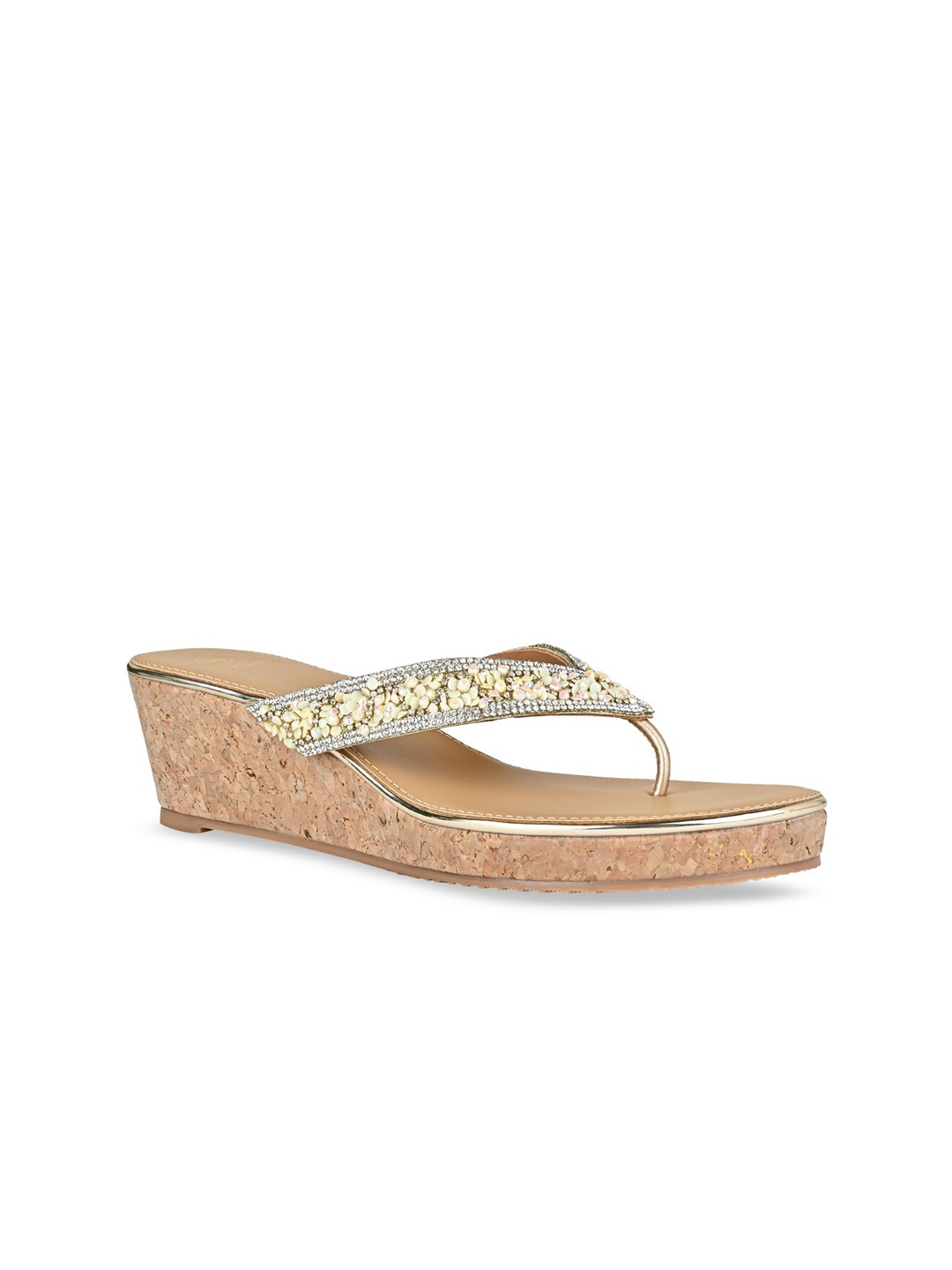 

Rocia Embeliished Wedge Heels, Gold