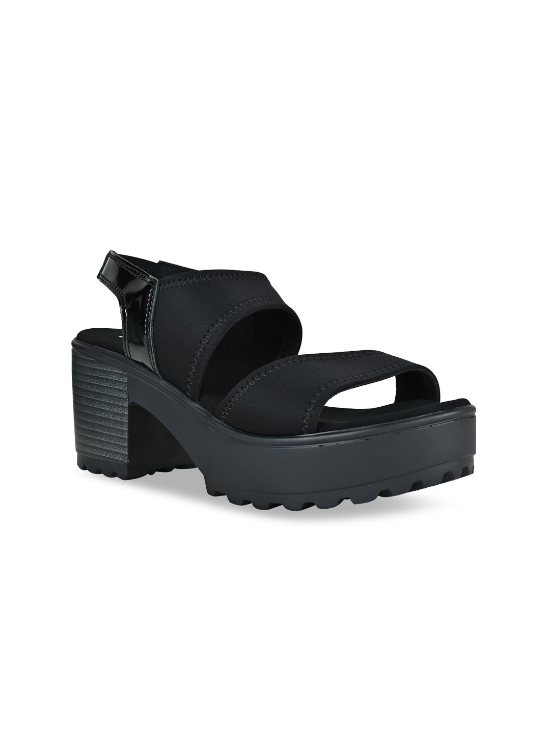 

Rocia Open Toe Platform Heels, Black