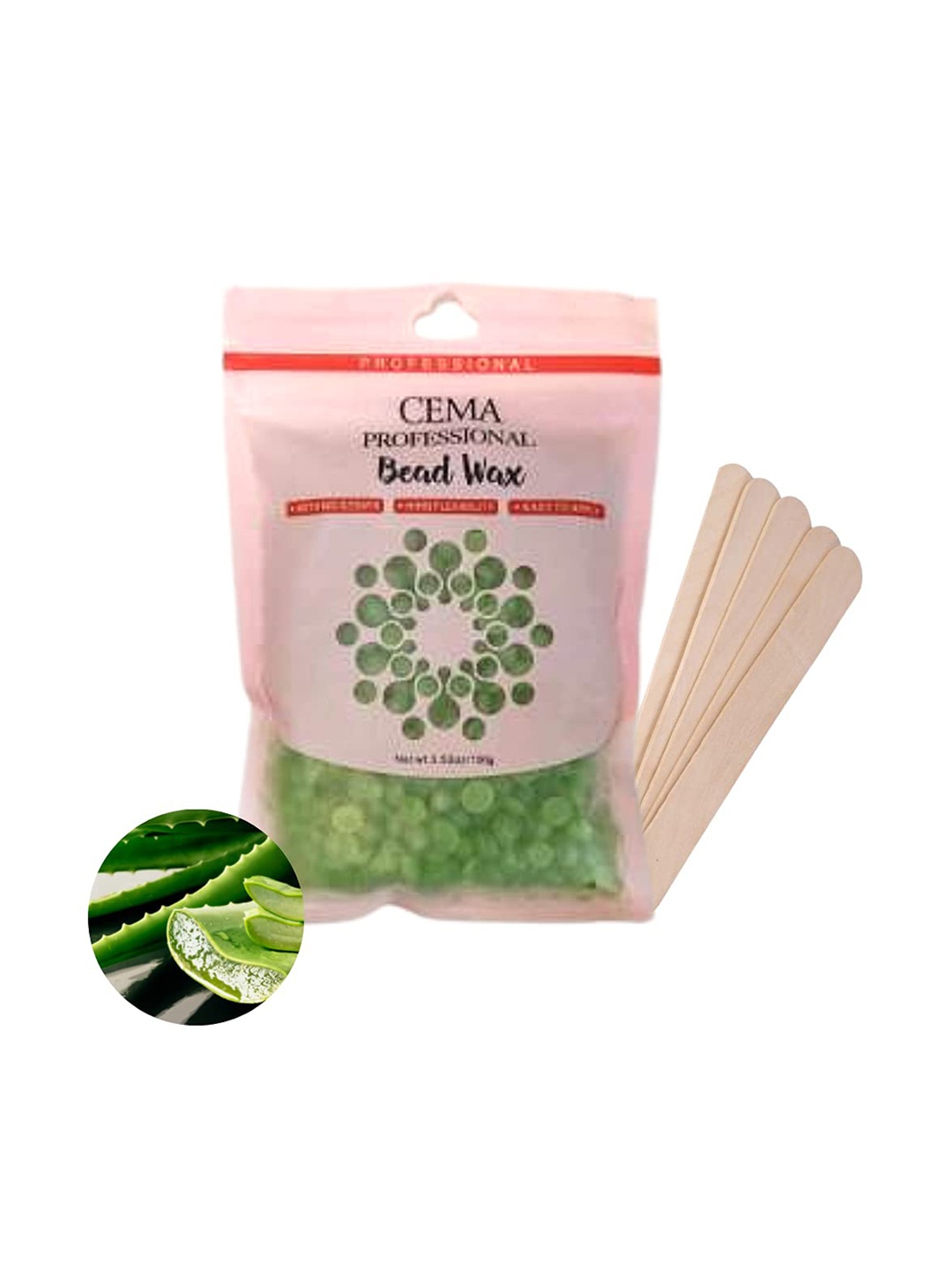 

CEMA Professional Bead Wax With Aloe Vera - 100g, Green