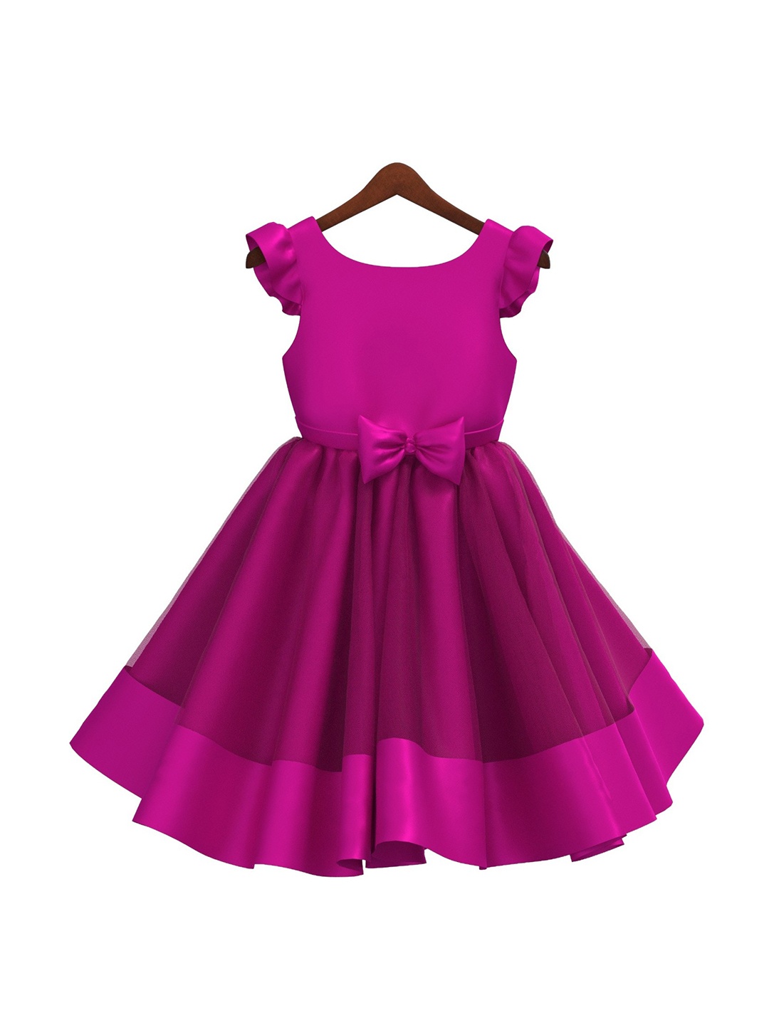 

BAESD Girls Satin Fit & Flare Dress, Pink