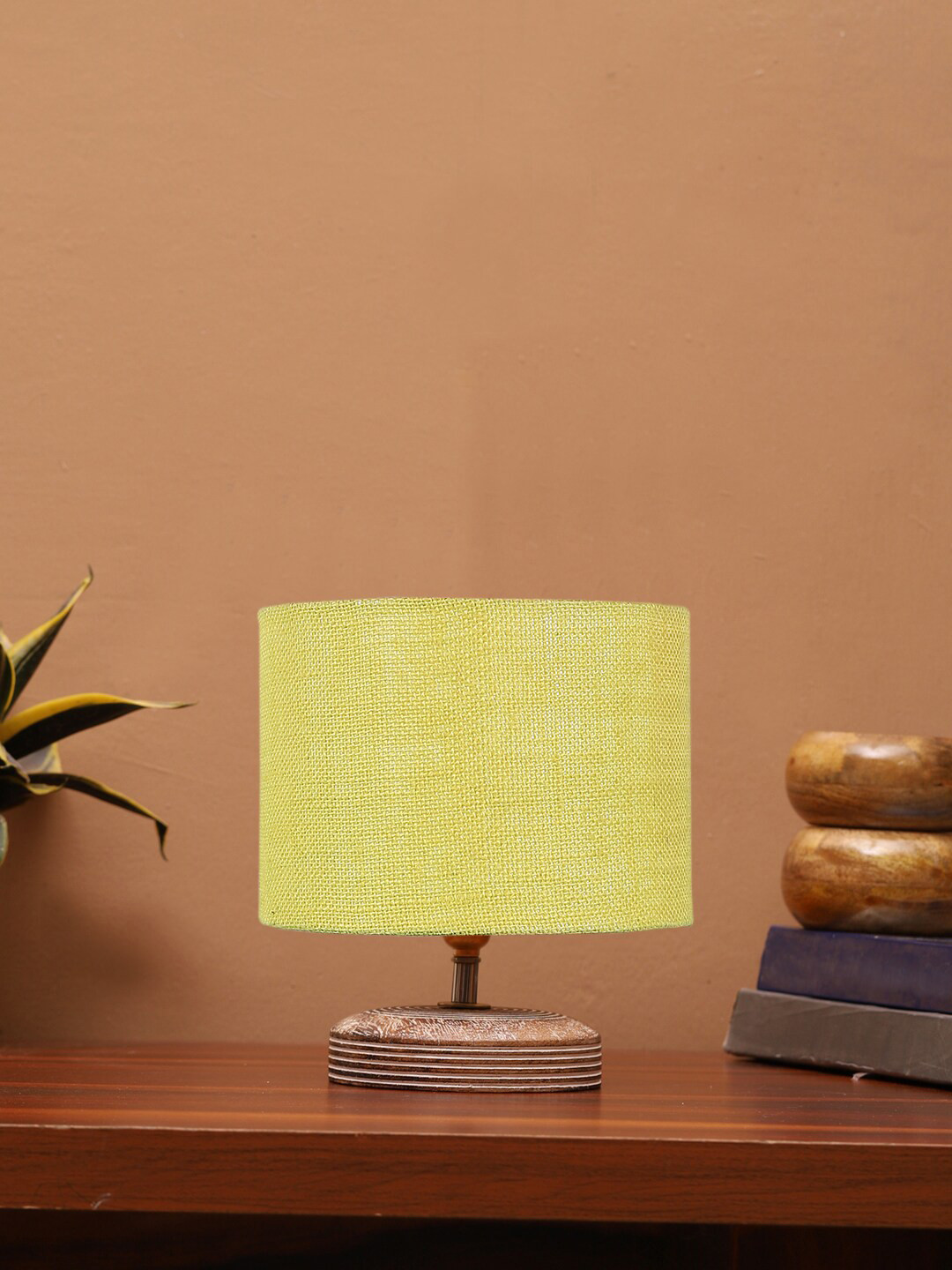 

Devansh Yellow Wooden Table Lamps