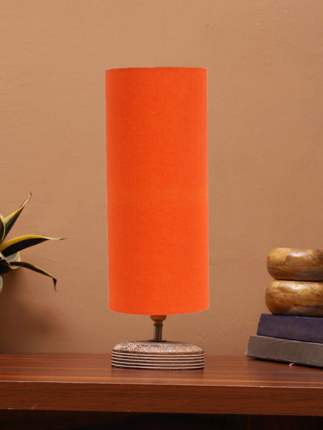 

Devansh Orange Wooden Table Lamps