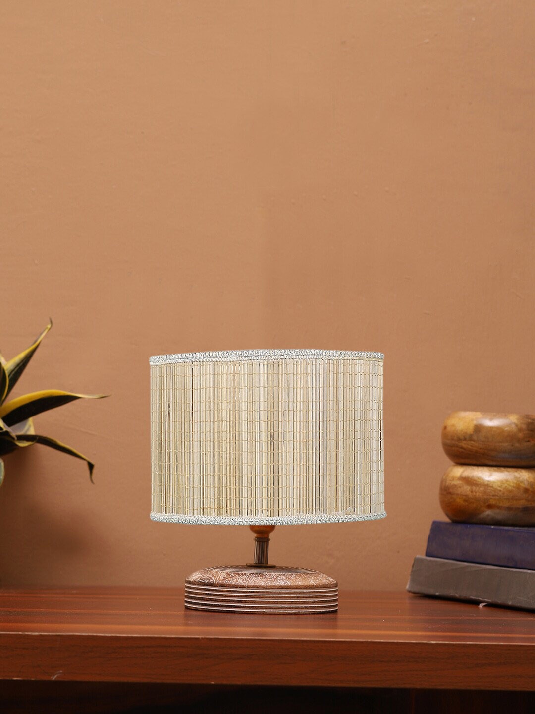 

Devansh Beige Wooden Table Lamps