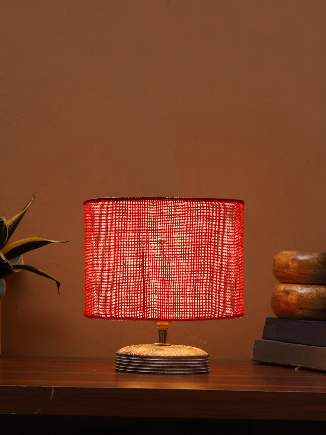 

Devansh Orange Wooden Table Lamps