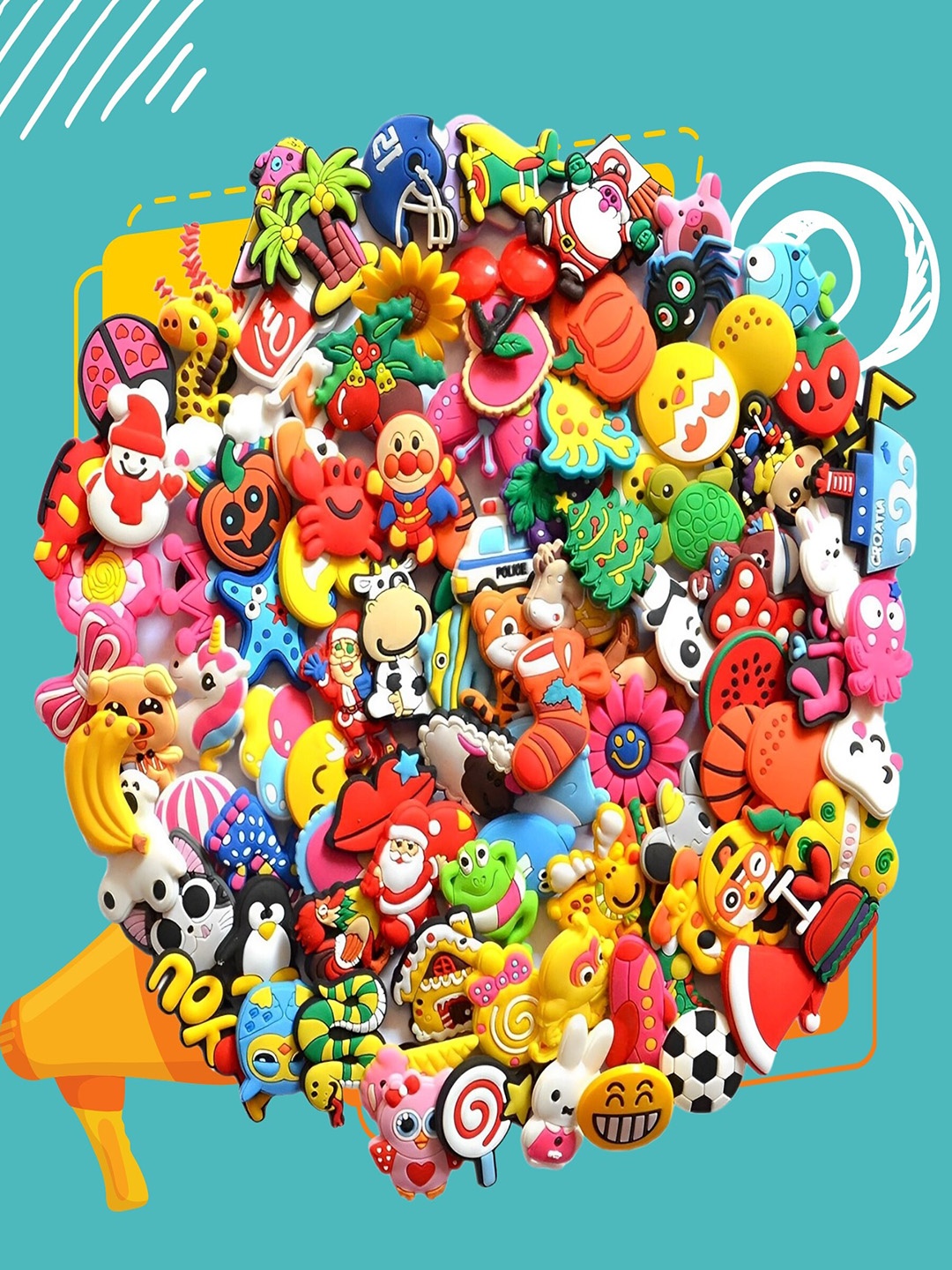 

Pinapes Set of 6 Assorted Jibbitz Shoe Charms