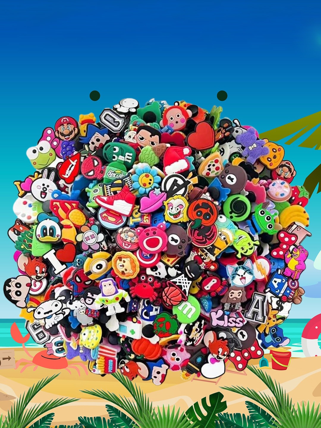 

Pinapes Set Of 6 Assorted Jibbitz Shoe Charms
