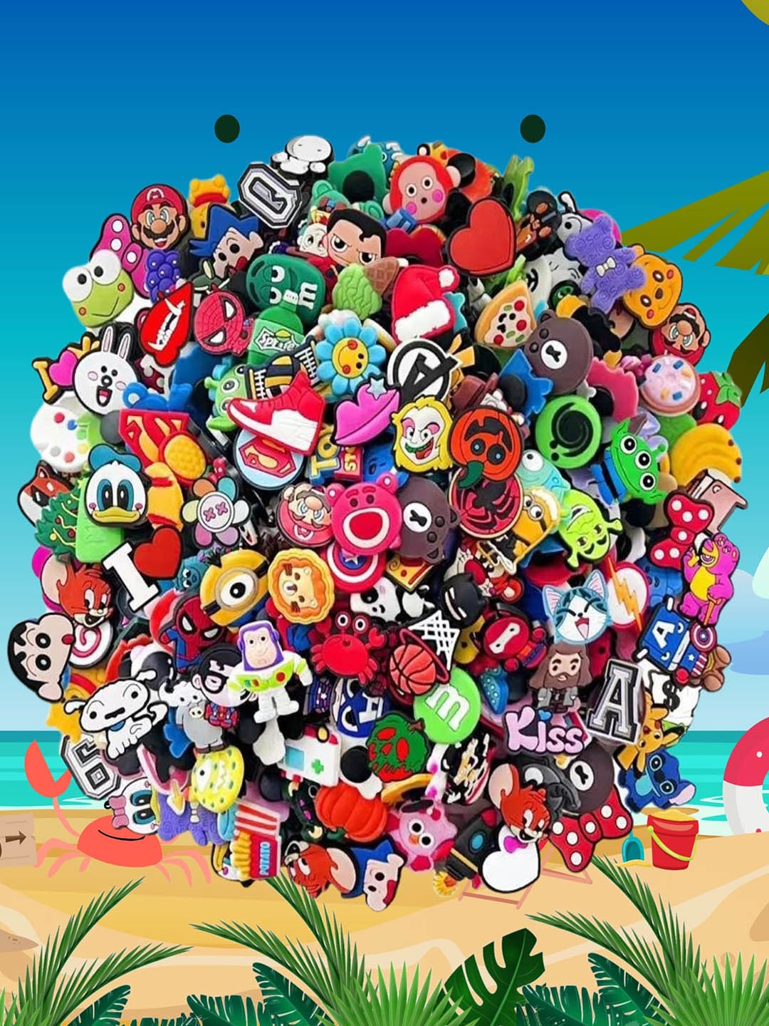 

Pinapes Set Of 6 Assorted Jibbitz Shoe Charms