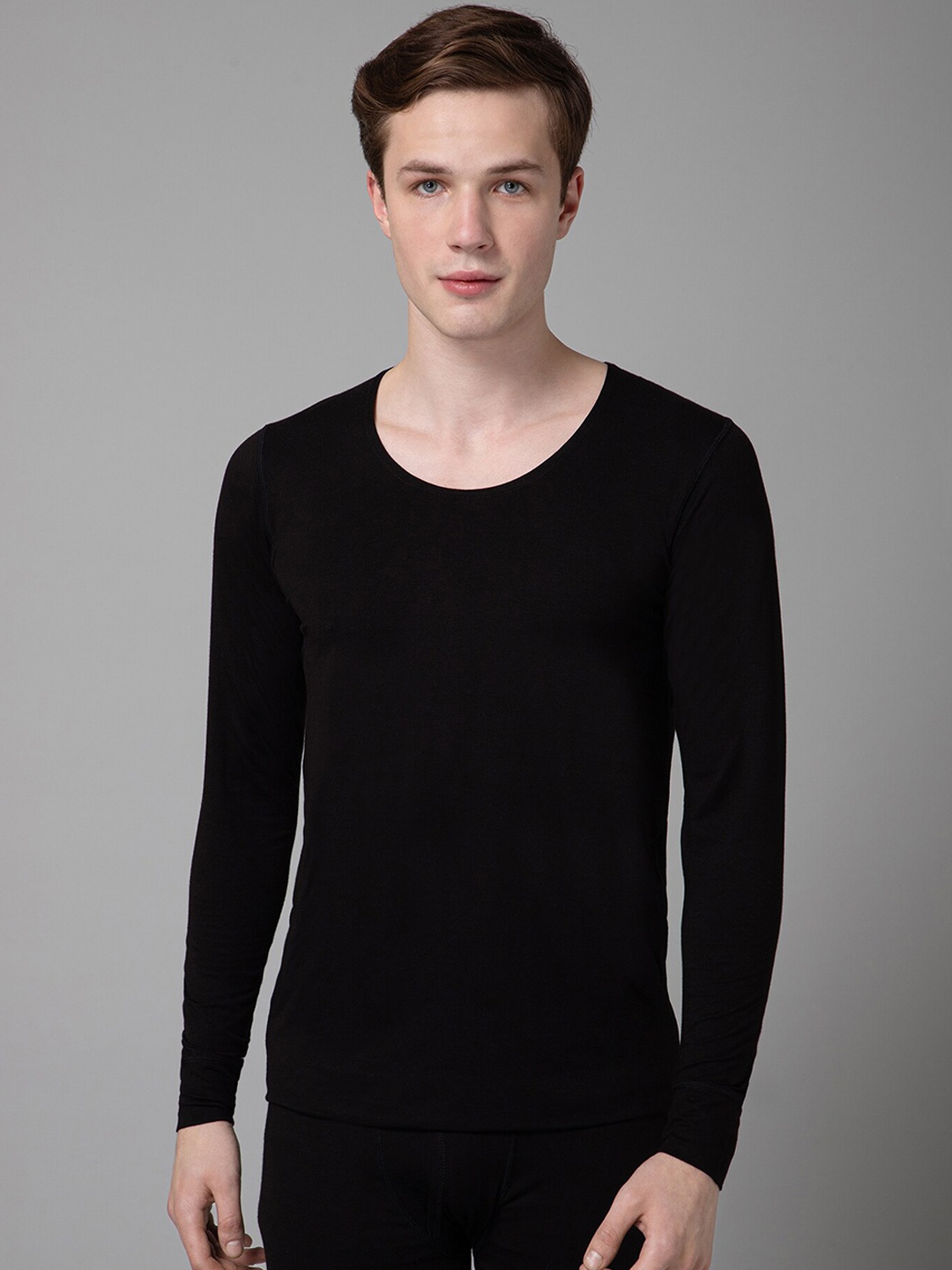 

Cantabil Round Neck Thermal Top, Black