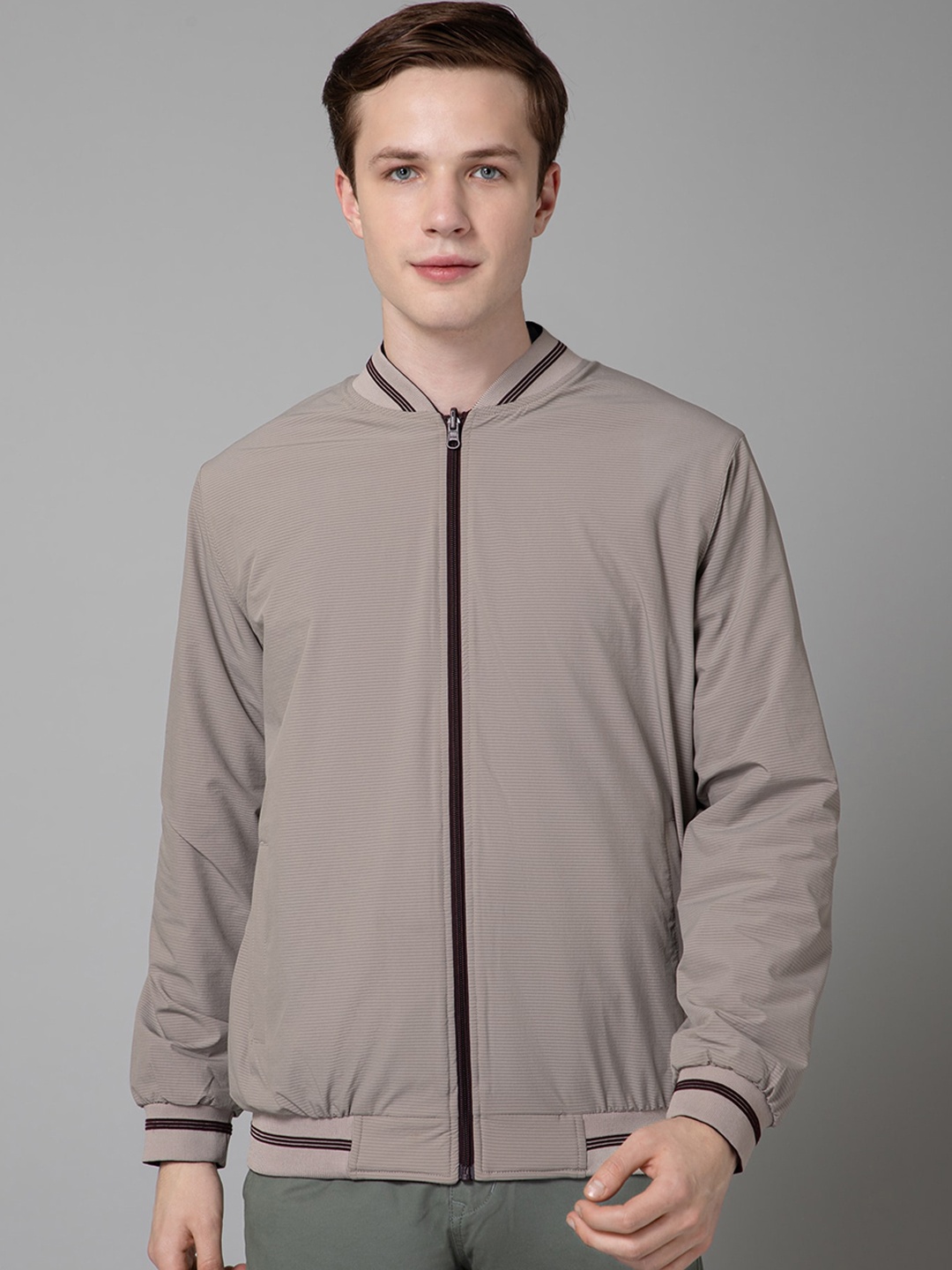 

Cantabil Lightweight Bomber Jacket, Beige