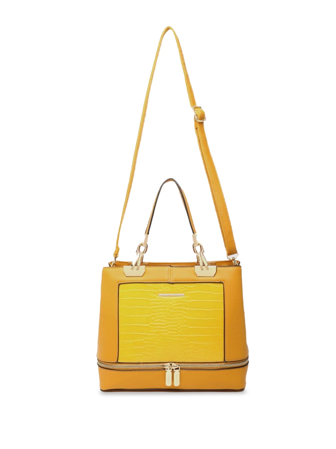 

Diana Korr Textured Structured Handheld Bag, Yellow