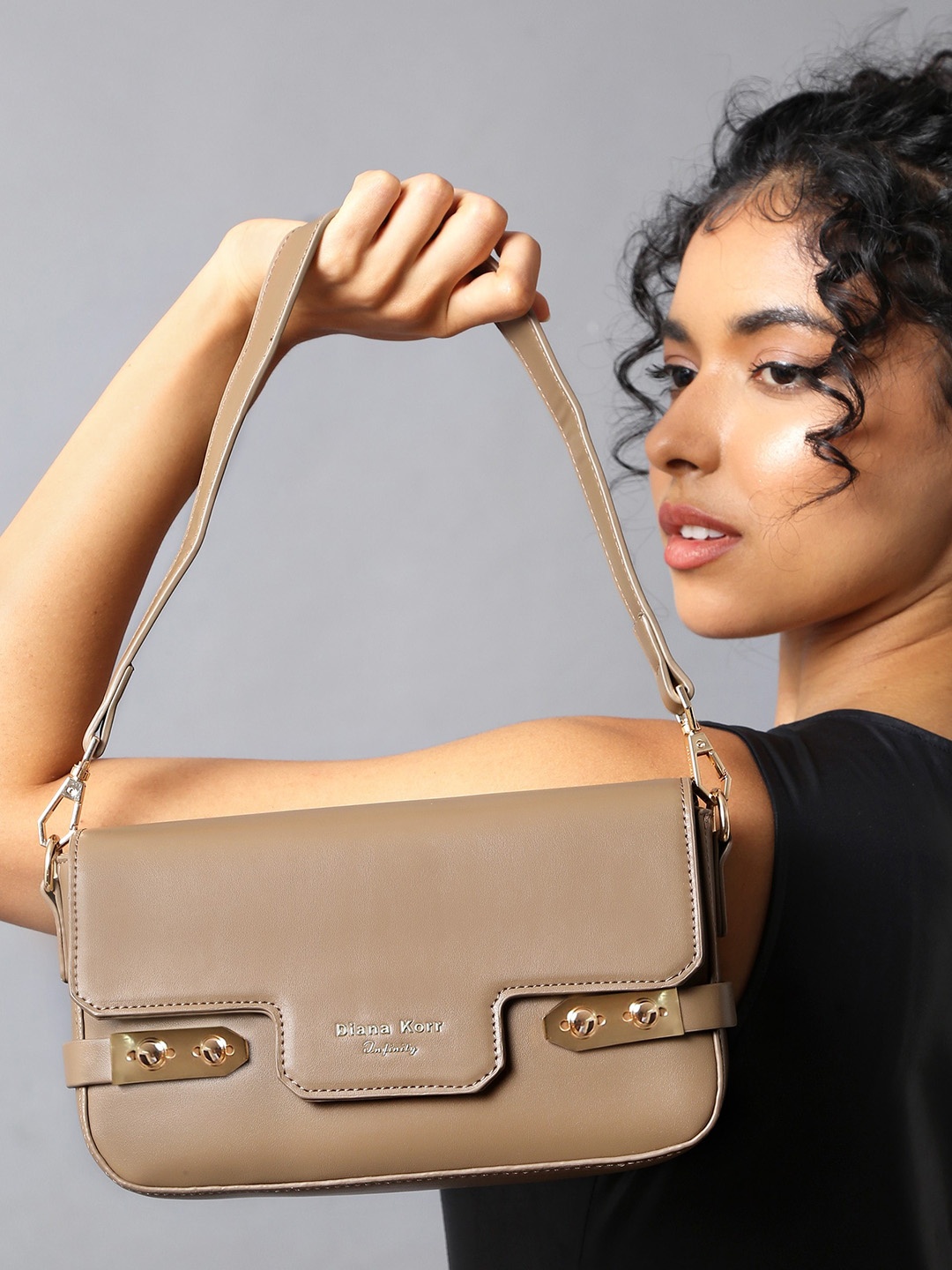 

Diana Korr Structured Sling Bag, Beige