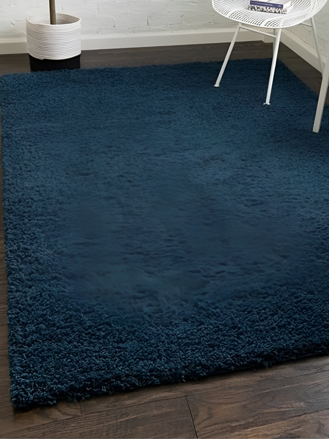 

Shopgallery Teal Blue Textured Anti Skid Rectangle Shaggy Carpet