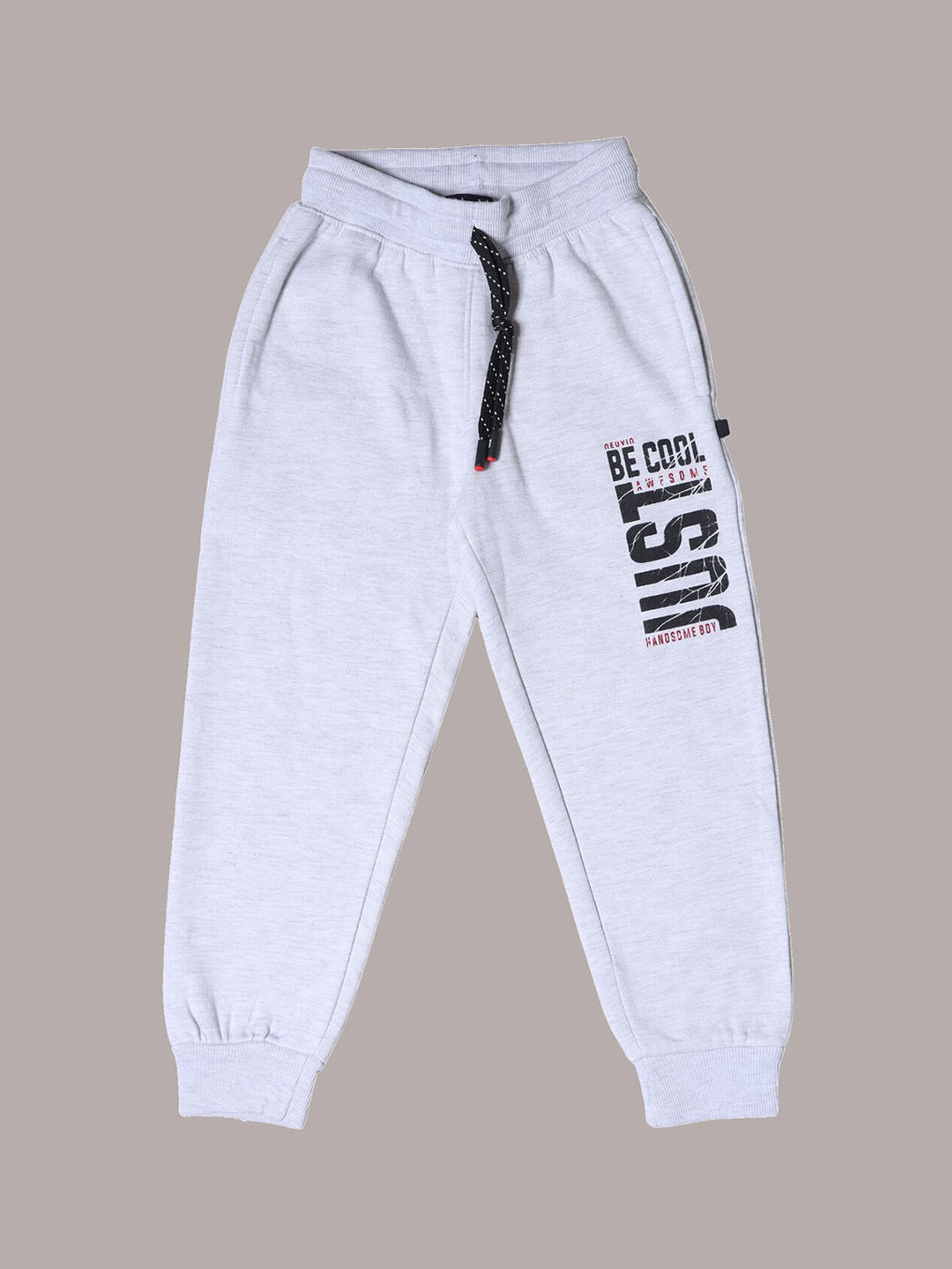 

BAESD Kids Printed Soft Mid-Rise Fleece Joggers, Grey