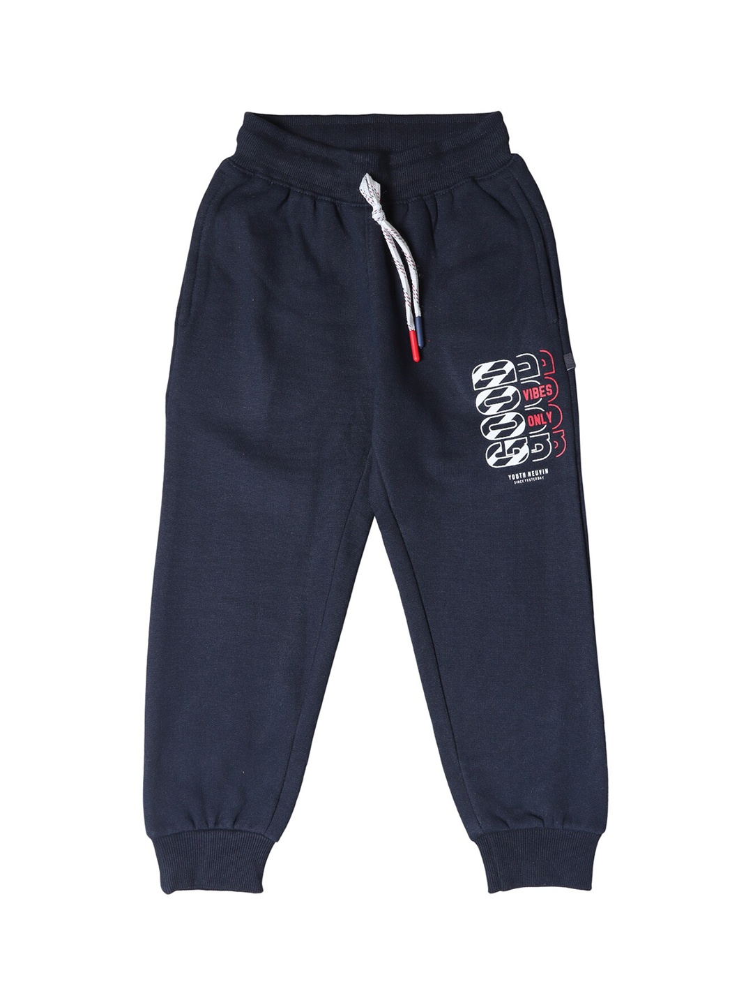 

BAESD Kids Printed Soft Mid-Rise Fleece Joggers, Navy blue