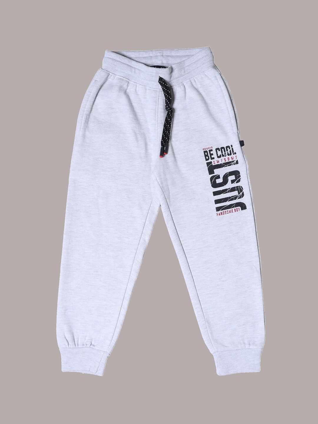 

BAESD Kids Printed Soft Mid-Rise Fleece Joggers, Grey