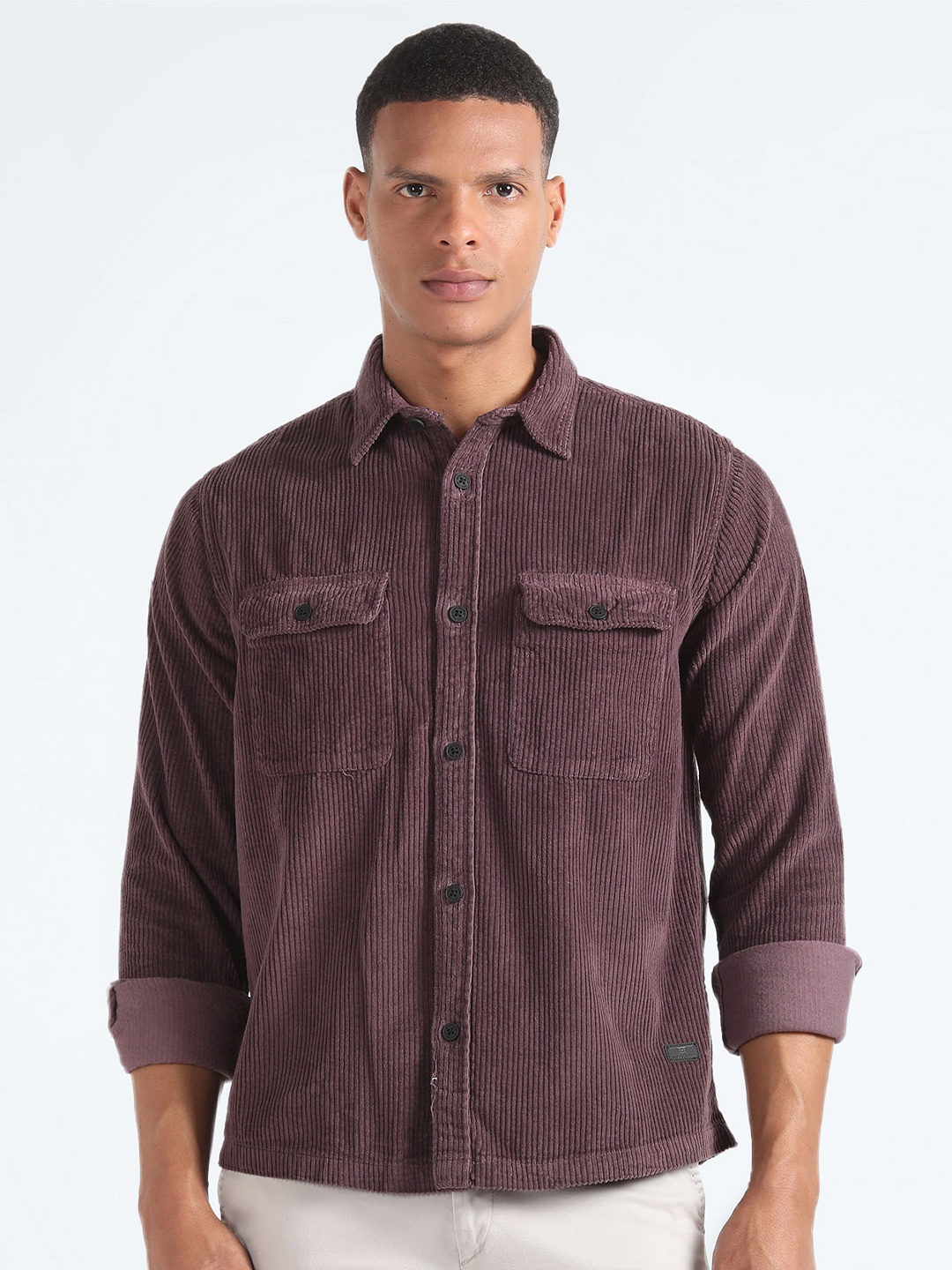 

Flying Machine Relaxed Cotton Casual Shirt, Brown