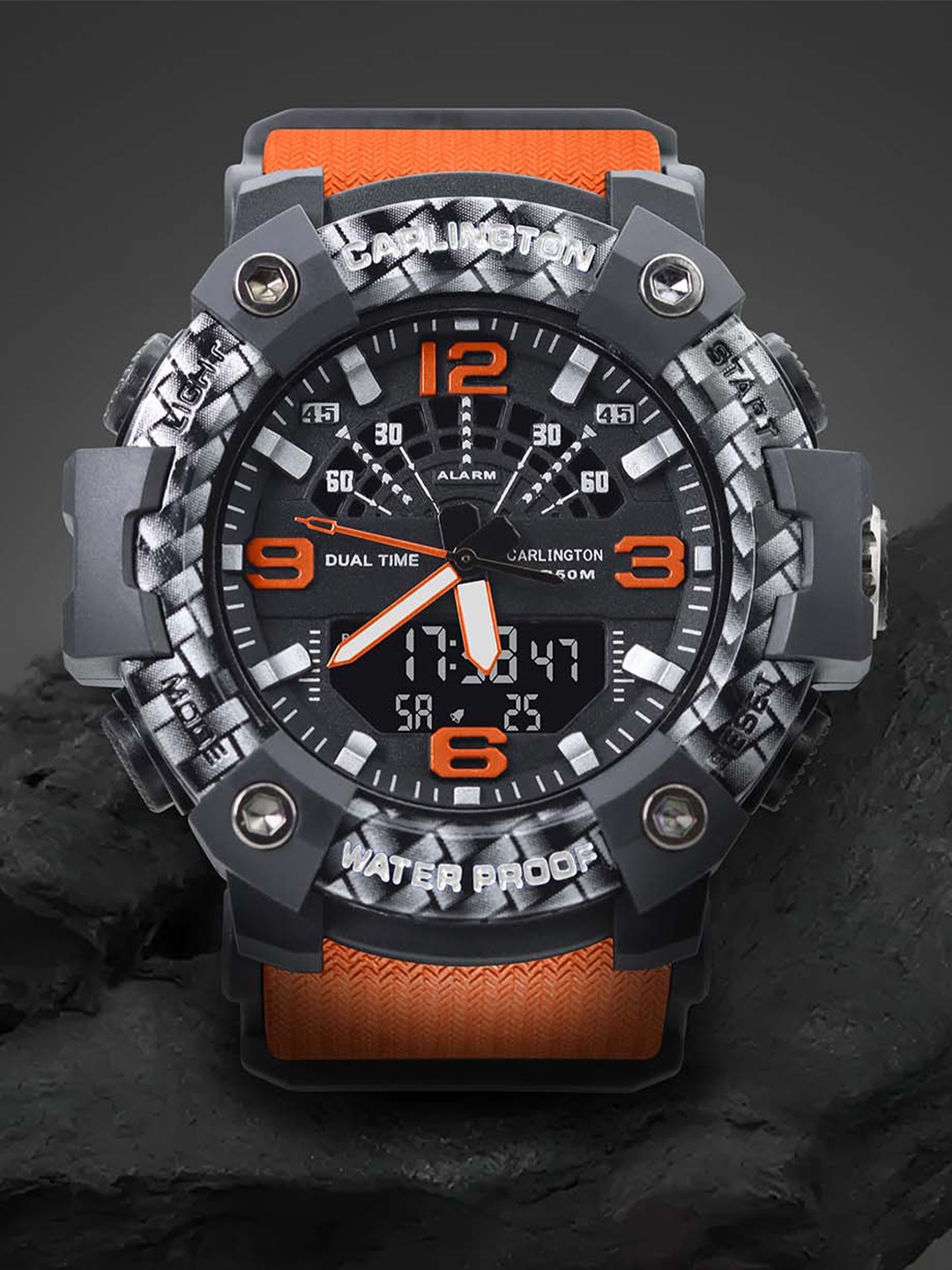 

CARLINGTON Men Endurance Analogue and Digital Multi Function Watch 9103 Orange