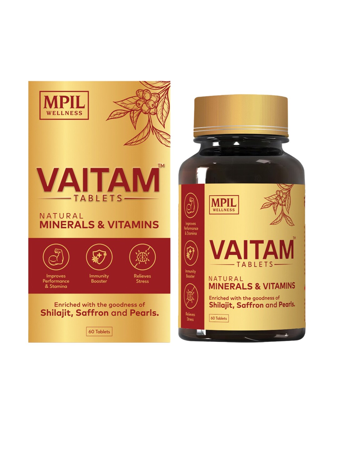 

MPIL WELLNESS Vaitam Tablets- 60 Tablets, Gold