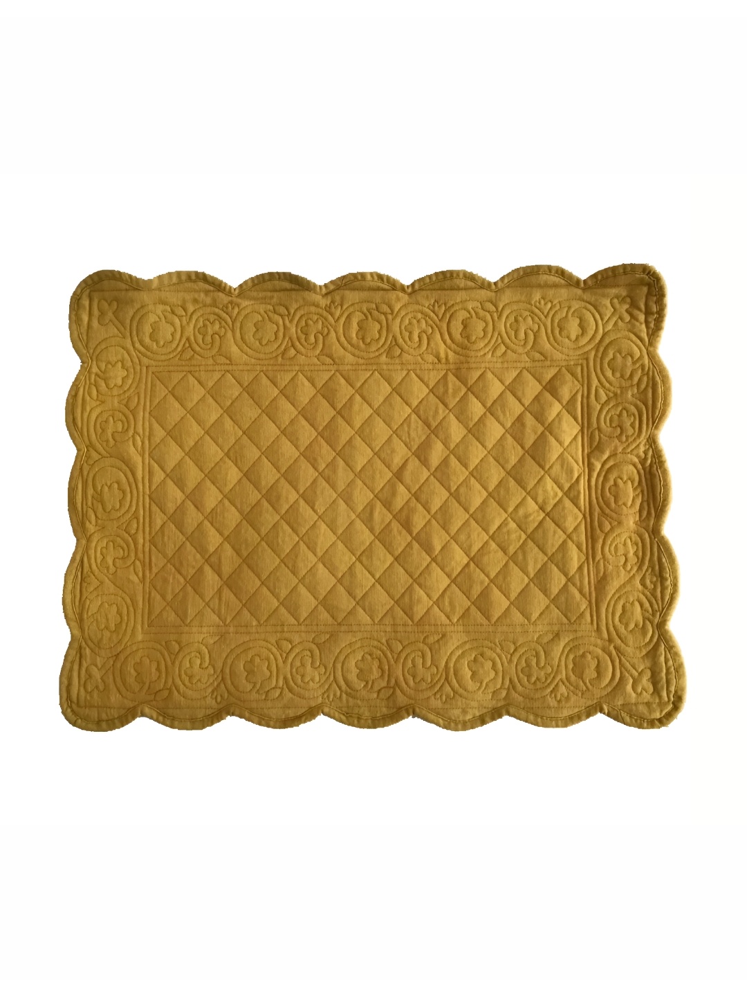 

BELLEVEN Mustard 4 Pieces Quilted Cotton Table Placemats