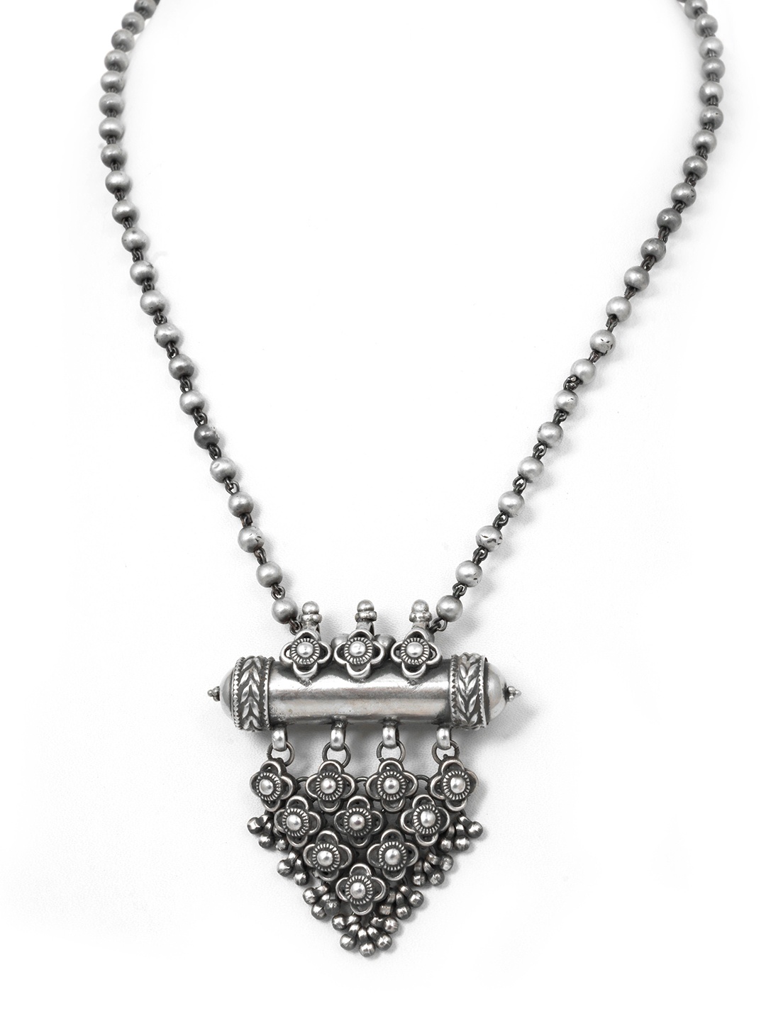 

Shyle 925 Sterling Silver Moh Intricated Necklace