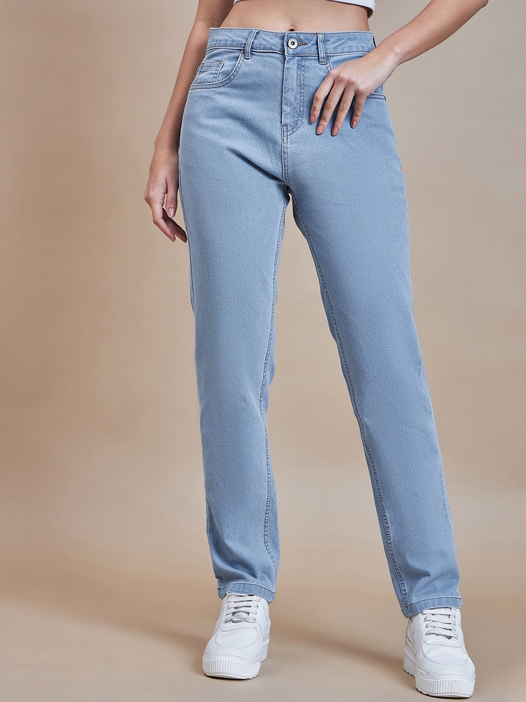 

The Roadster Lifestyle Co. Women Relaxed-Fit No Fade Stretchable Jeans, Blue