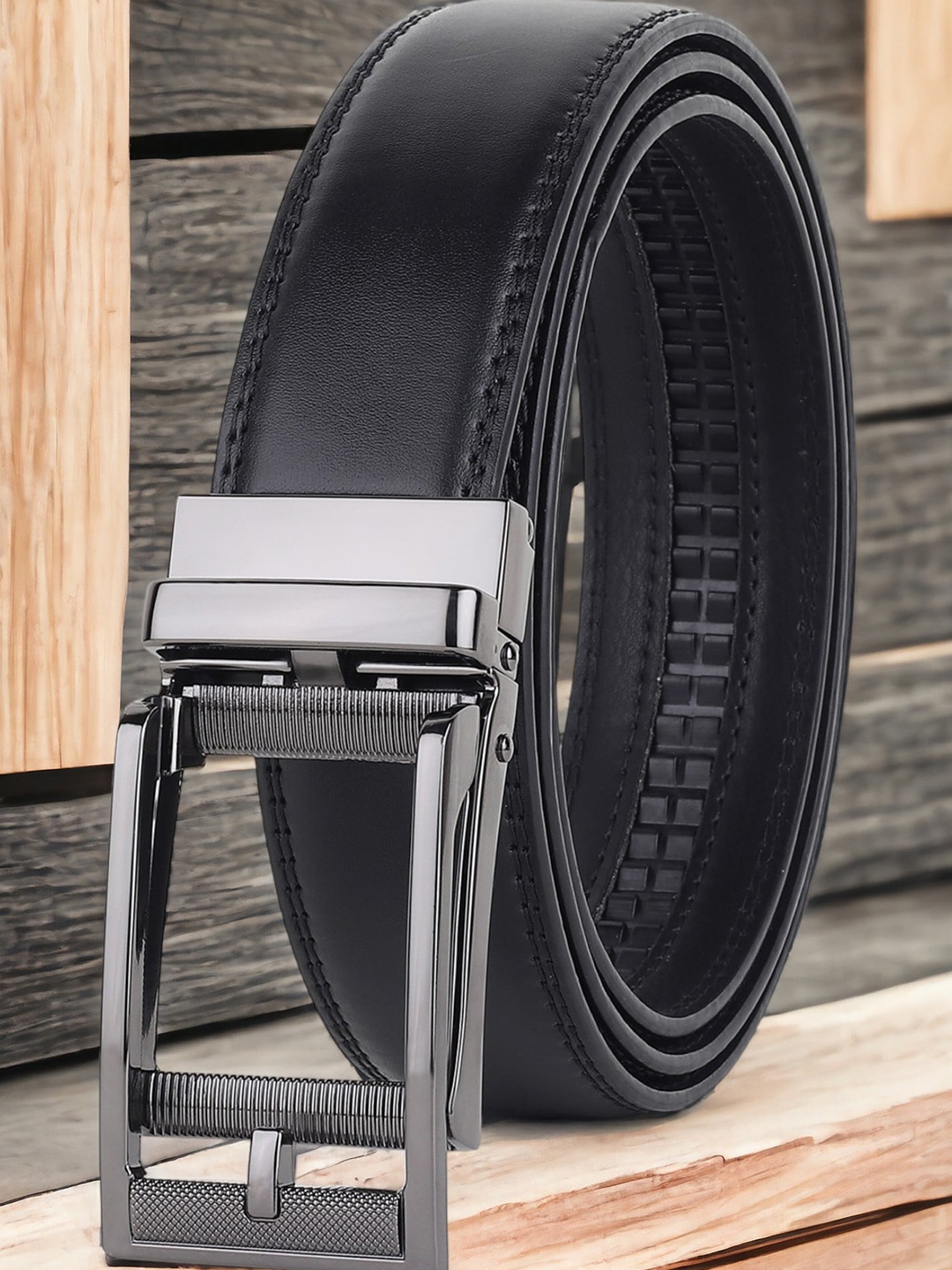 

ZORO Men Leather Formal Belt, Black