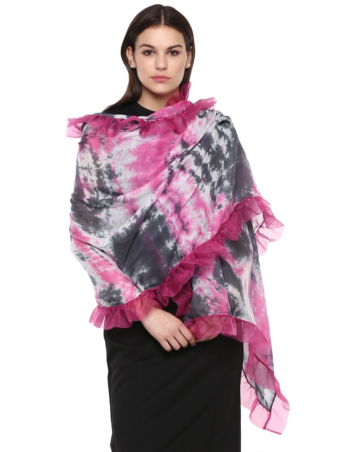 

Rhe-Ana Printed Dupatta, Pink