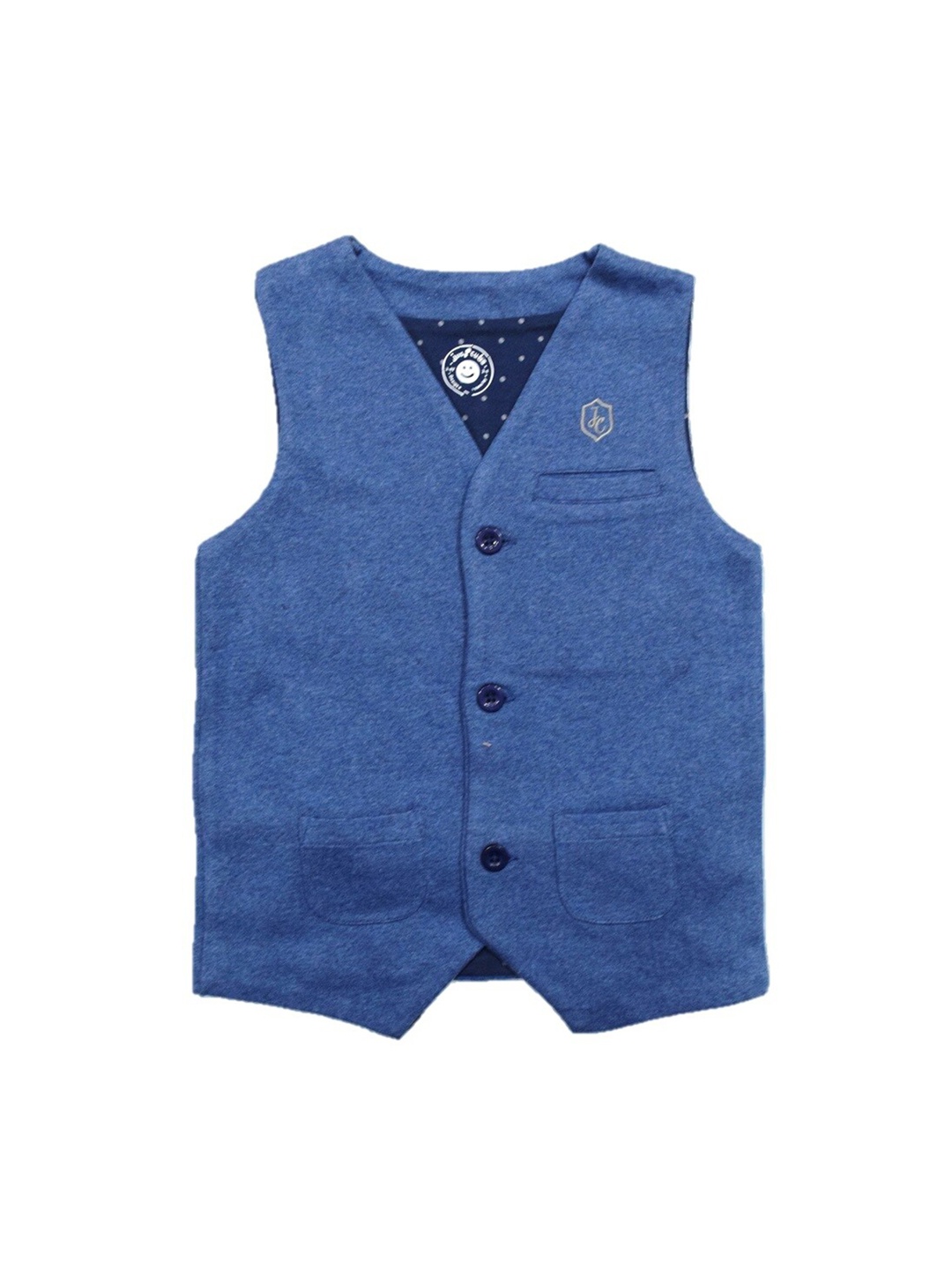 

JusCubs Boys V-Neck Waistcoat, Blue