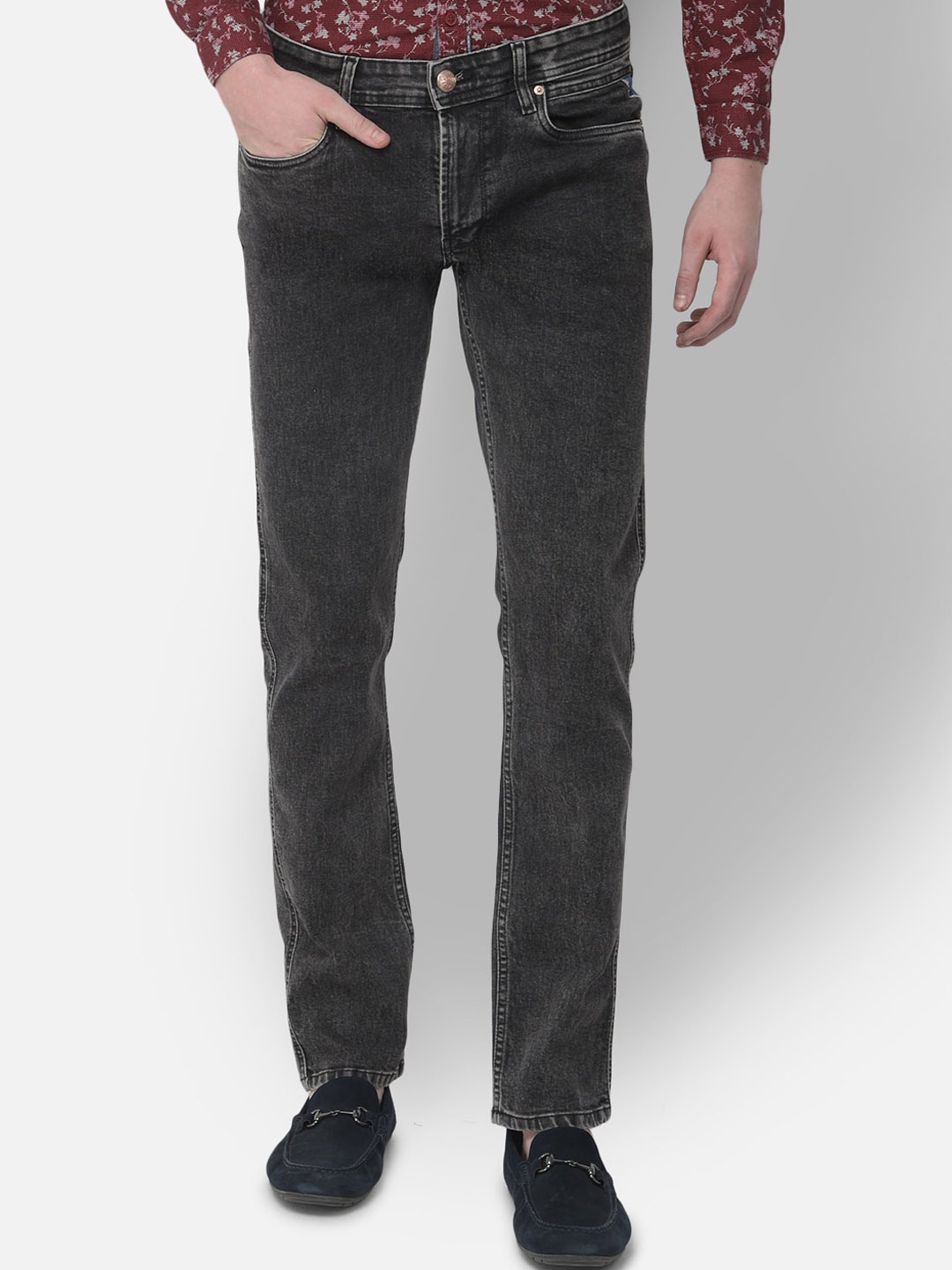 

Numero Uno Men Solid Slim Fit Sustainable Stretchable Jeans, Grey