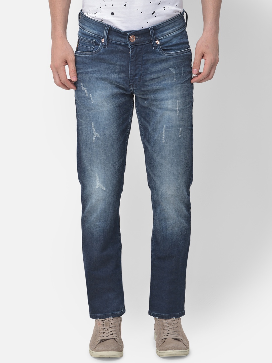 

Numero Uno Men Solid Slim Fit Sustainable Stretchable Jeans, Blue