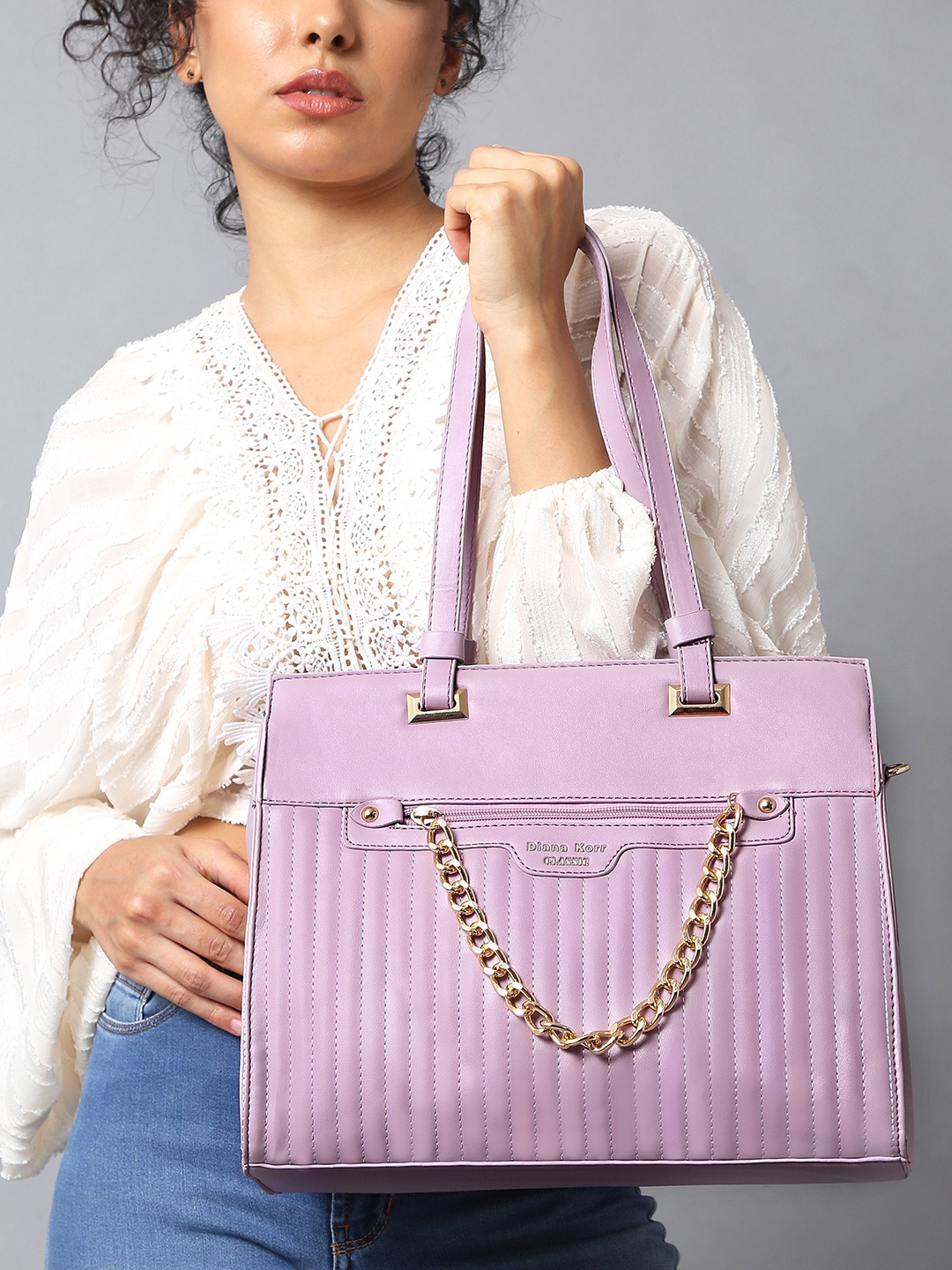 

Diana Korr Structured Handheld Bag, Mauve