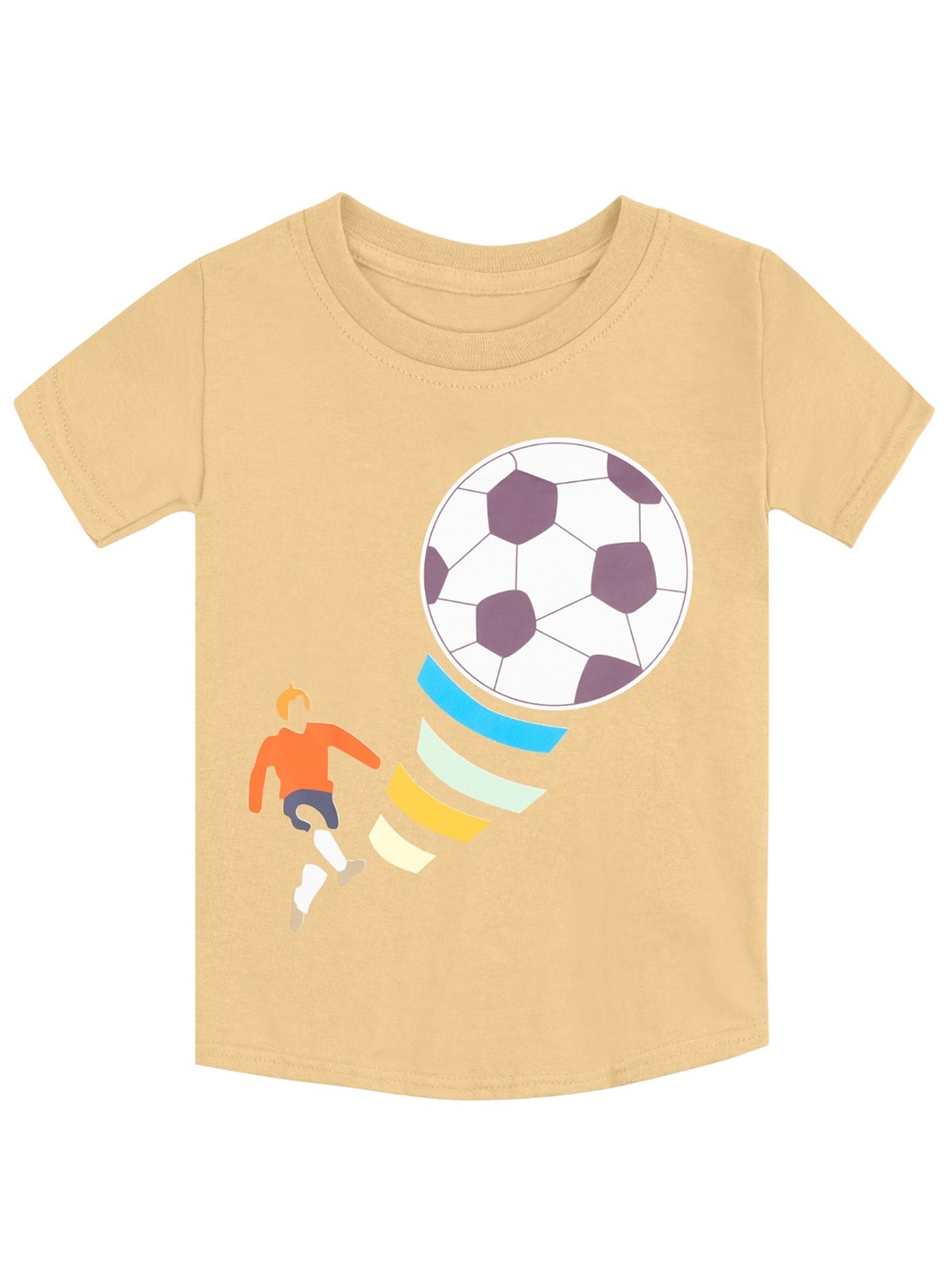 

ZIP ZAP ZOOP Boys Printed Round Neck Short Sleeves Regular T-shirt, Beige