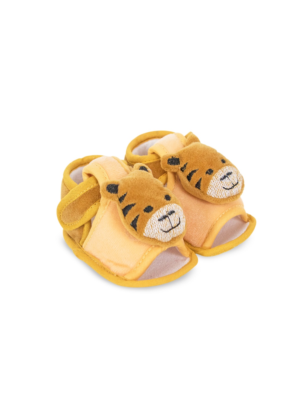 

BAESD Infants Lion Face Velvet Booties, Brown
