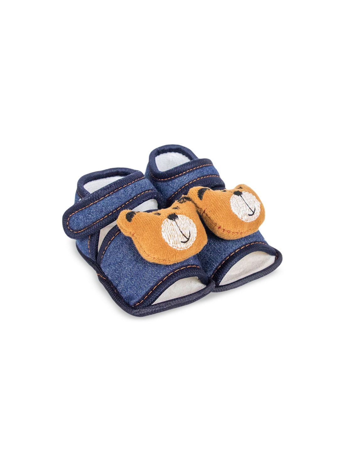 

BAESD Infants Teddy Self Design Cotton Booties, Navy blue