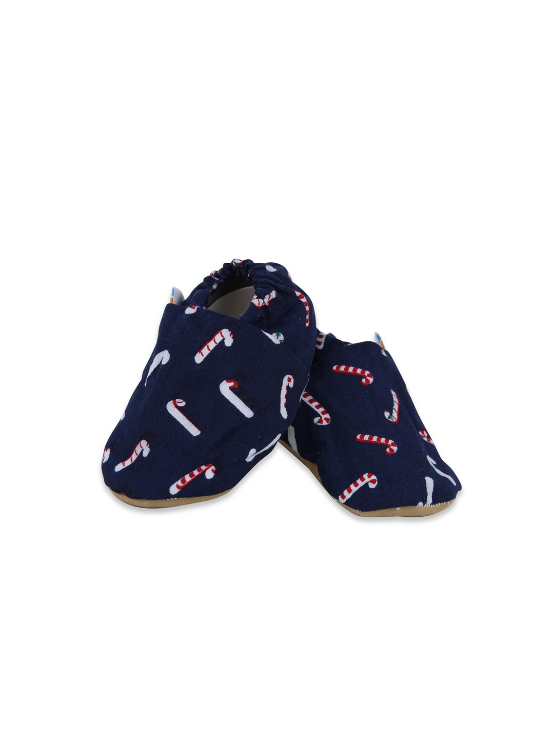 

BAESD Infants Printed Cotton Booties, Navy blue