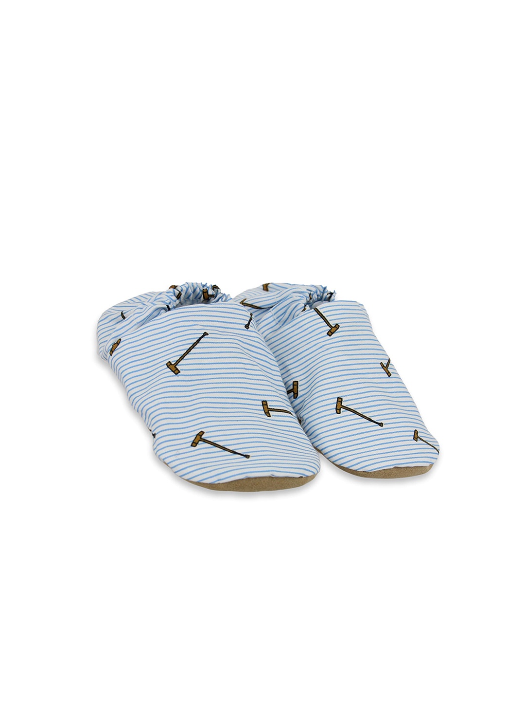 

BAESD Infants Printed Cotton Booties, Blue